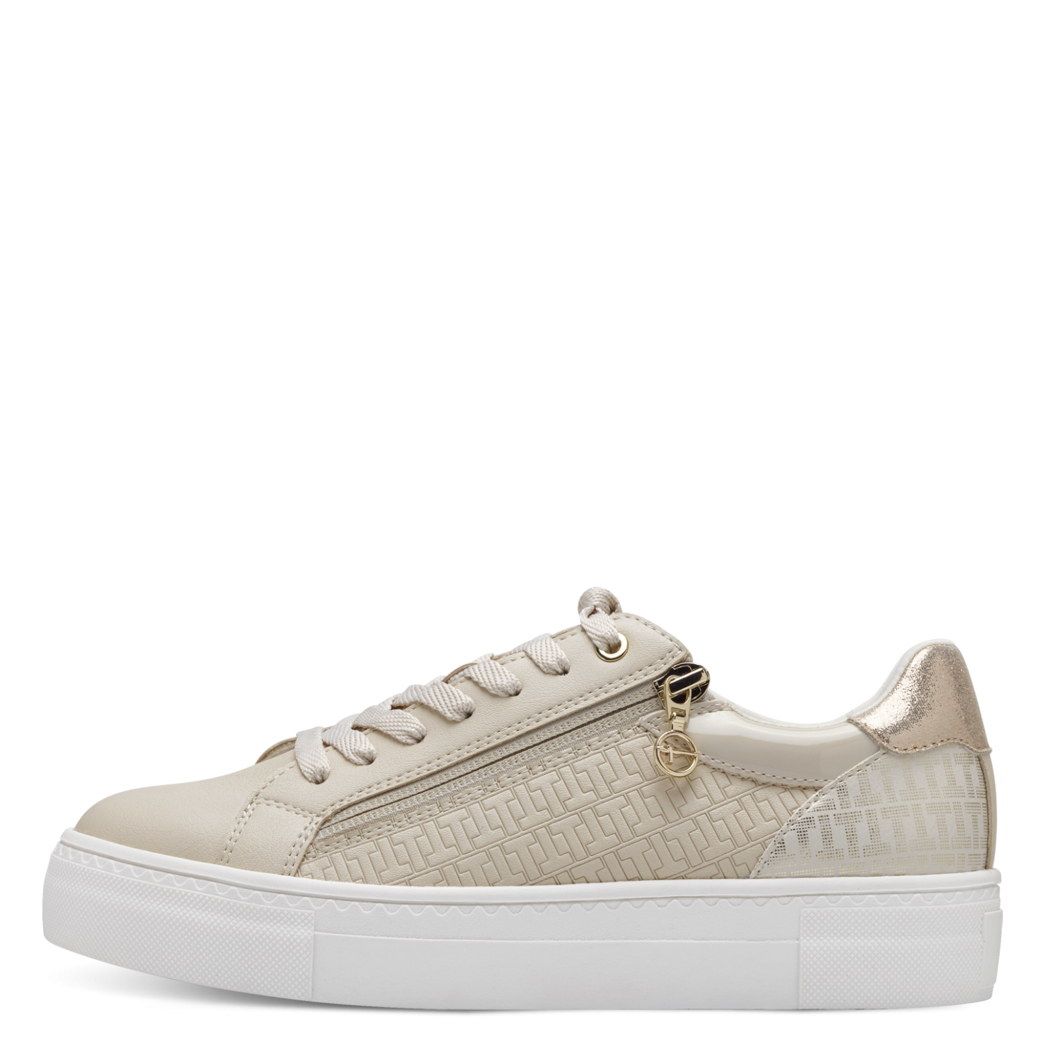 Tamaris Platform Zip-up Textured Trainers - The Coastal Boutique