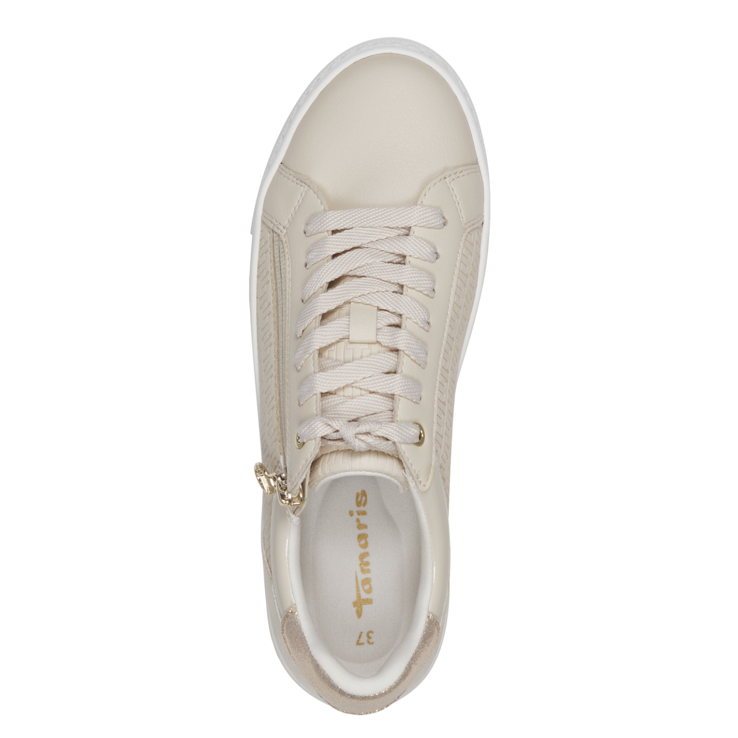 Tamaris Platform Zip-up Textured Trainers - The Coastal Boutique