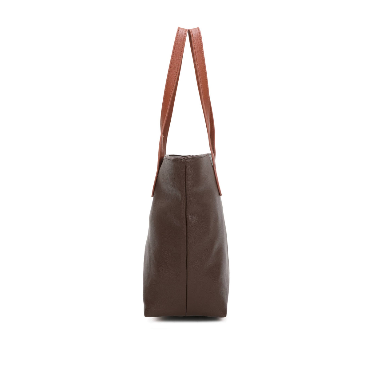 Two-tone handle tote bag in Navy, Teal, Dark Grey and Coffee - product view 25