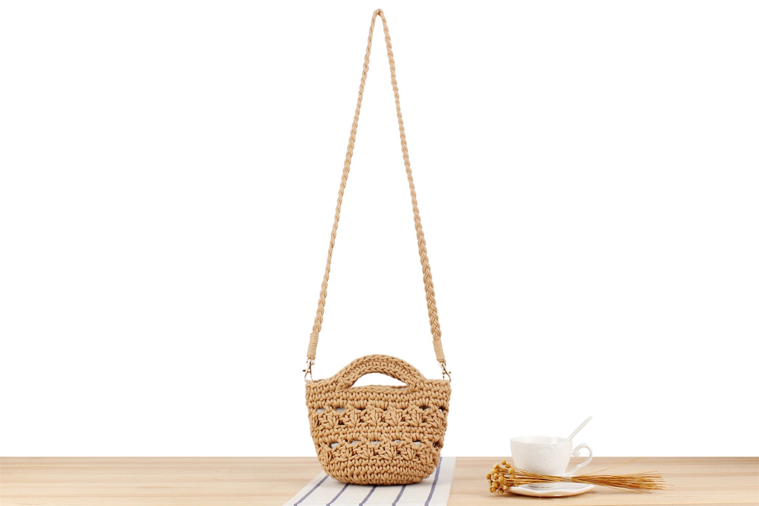 Small Crochet Crossbody Handbag - The Coastal Boutique