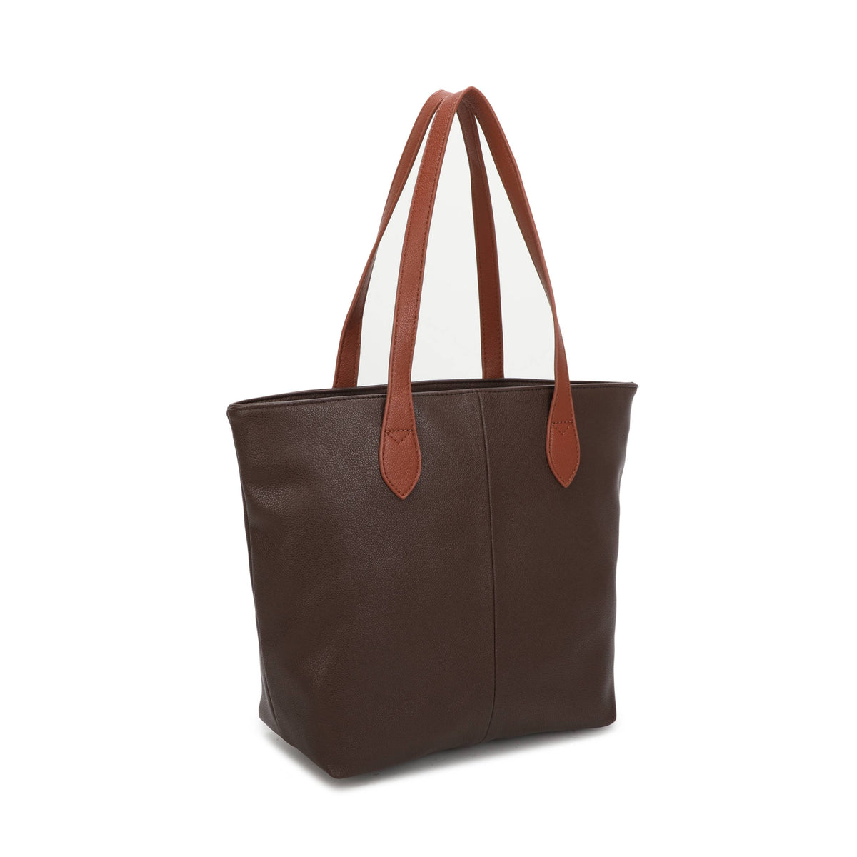 Two-tone handle tote bag in Navy, Teal, Dark Grey and Coffee - product view 24