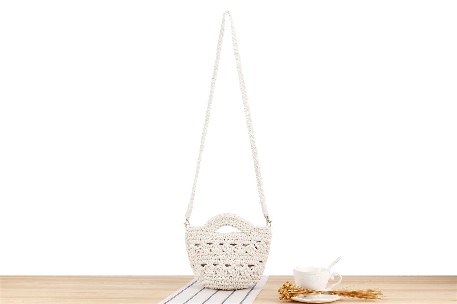 Small Crochet Crossbody Handbag - The Coastal Boutique