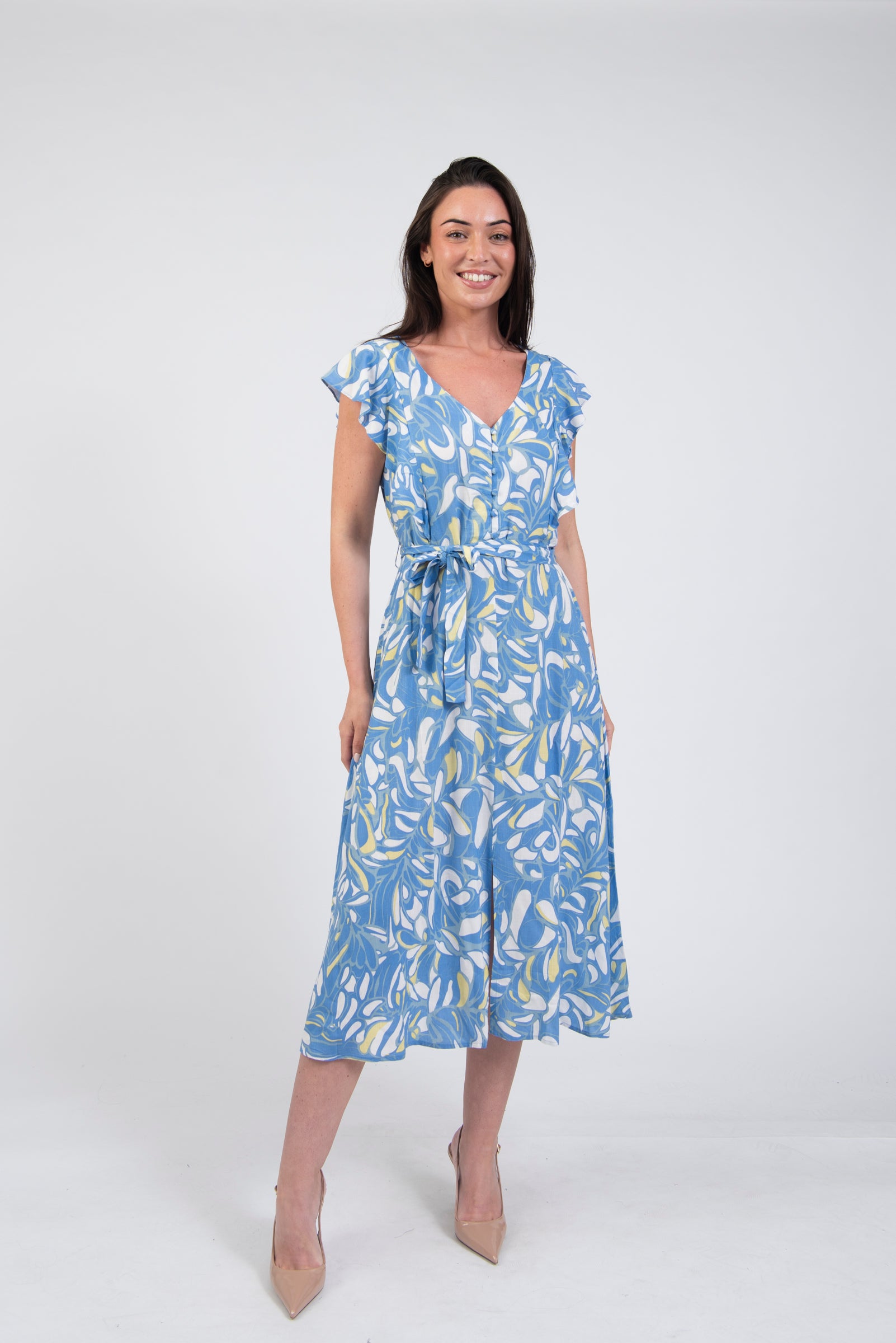 Jessica Graaf V-Neck Printed Summer Dress