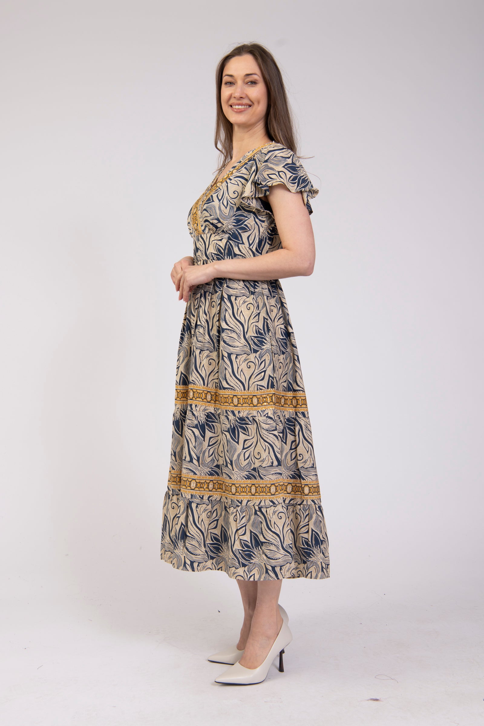 Jessica Graaf V-Neck Printed Dress