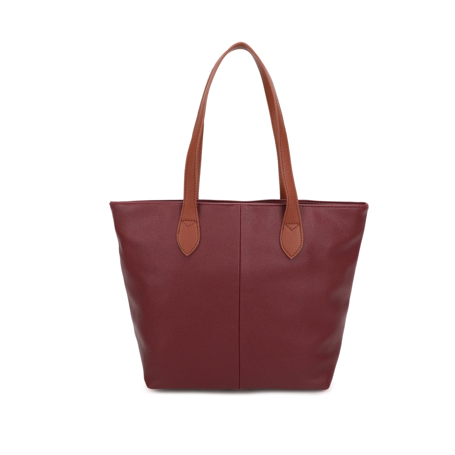 Faux Leather Shopper Tote Handbag - The Coastal Boutique