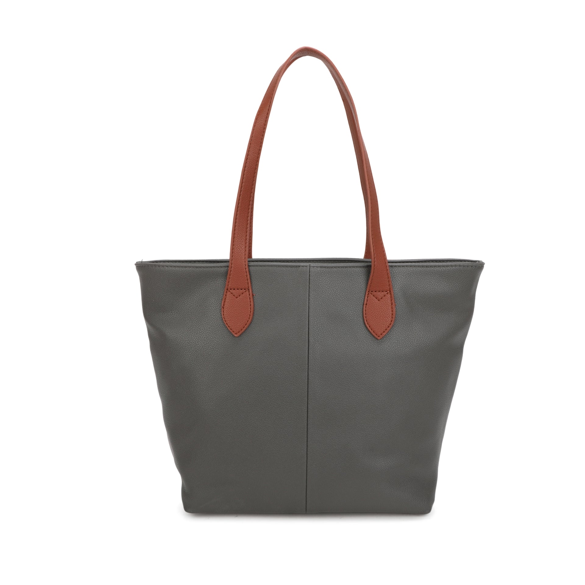 Faux Leather Shopper Tote Handbag