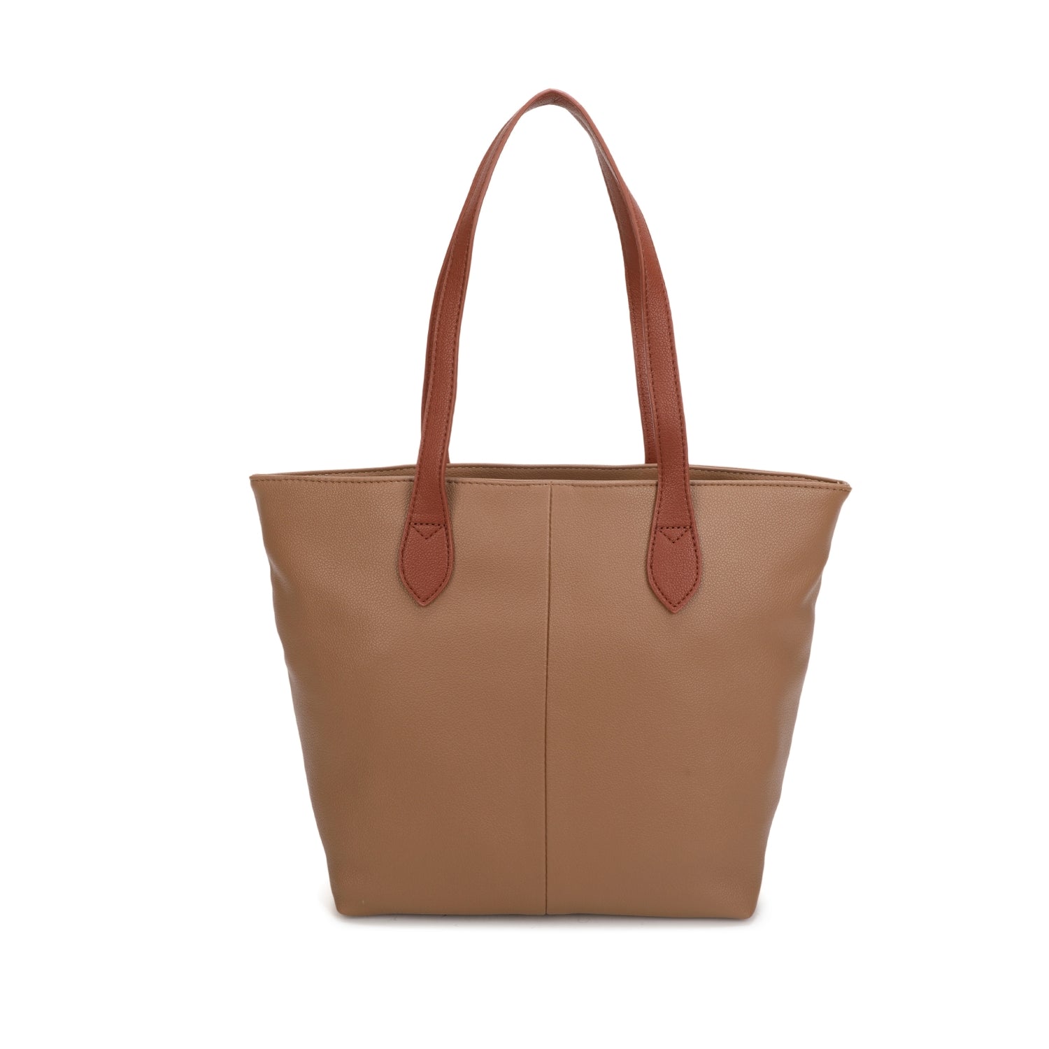 Faux Leather Shopper Tote Handbag - The Coastal Boutique