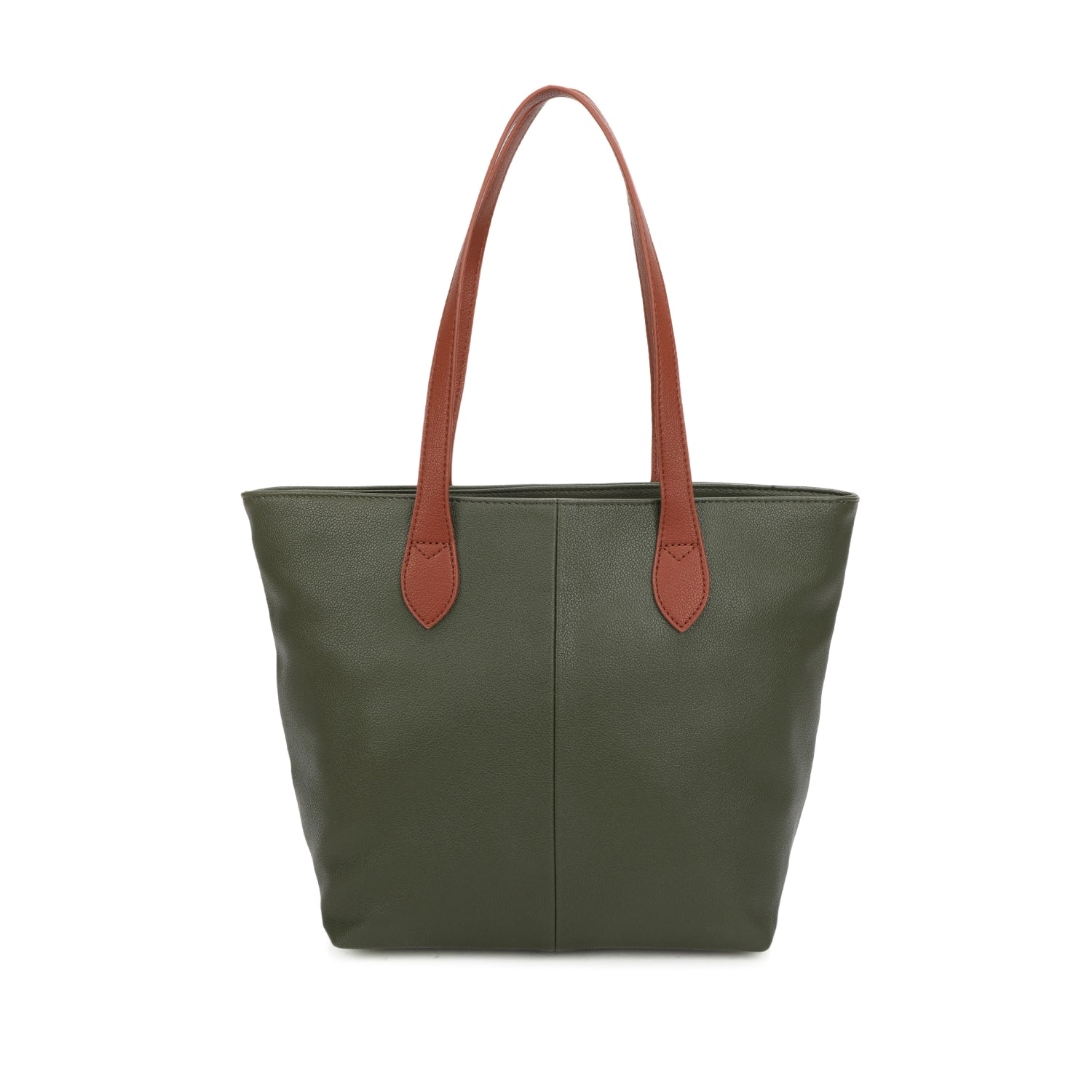 Faux Leather Shopper Tote Handbag