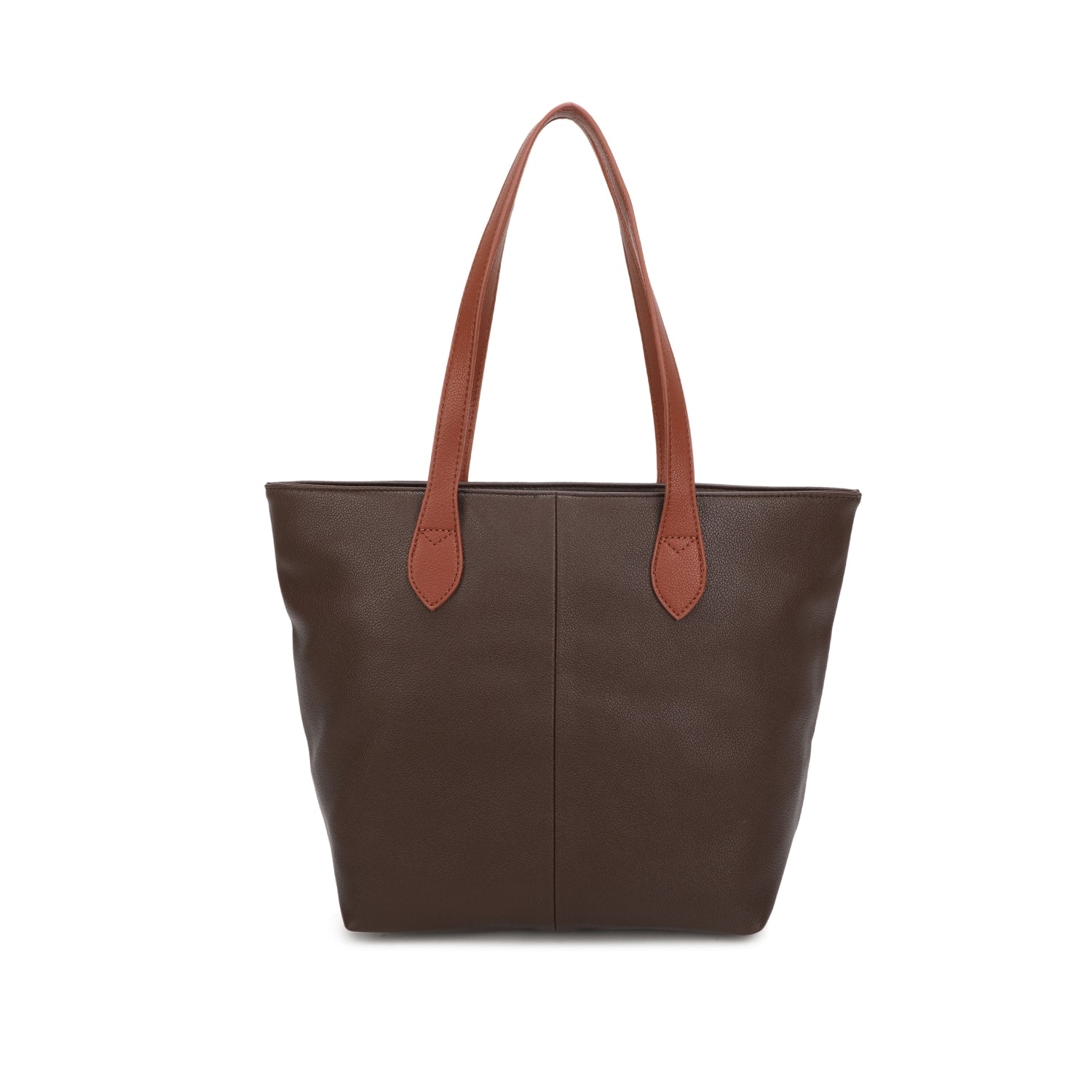 Faux Leather Shopper Tote Handbag
