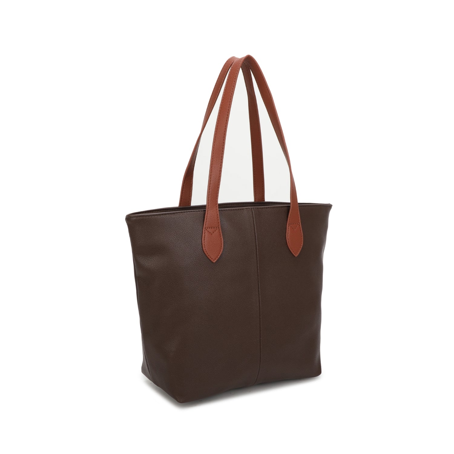 Faux Leather Shopper Tote Handbag