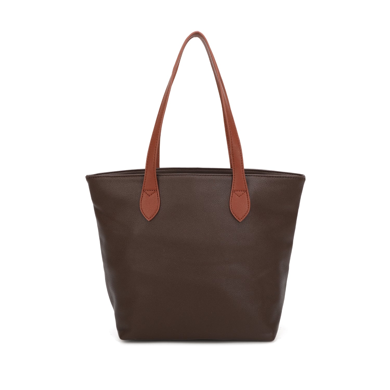 Faux Leather Shopper Tote Handbag - The Coastal Boutique