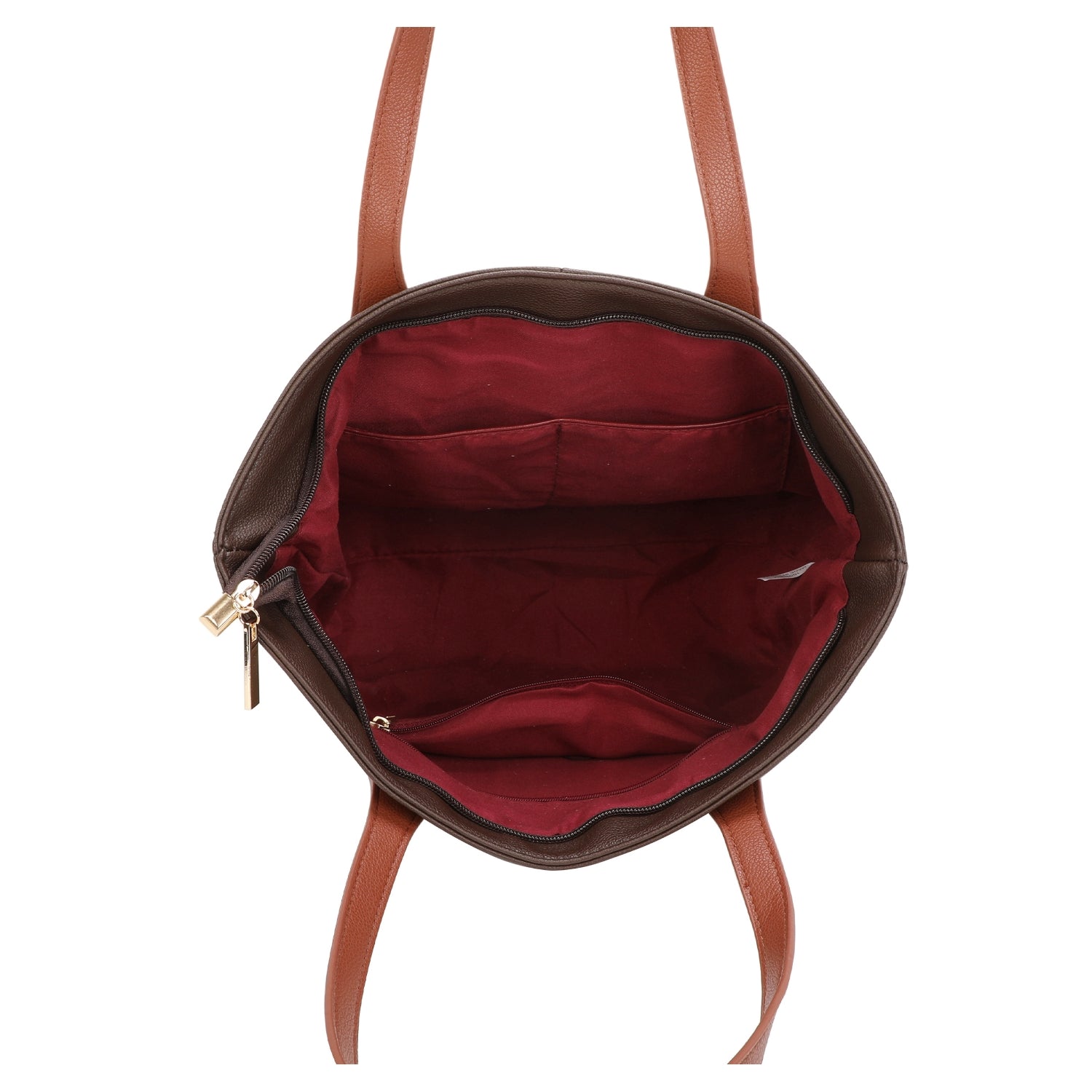 Faux Leather Shopper Tote Handbag - The Coastal Boutique