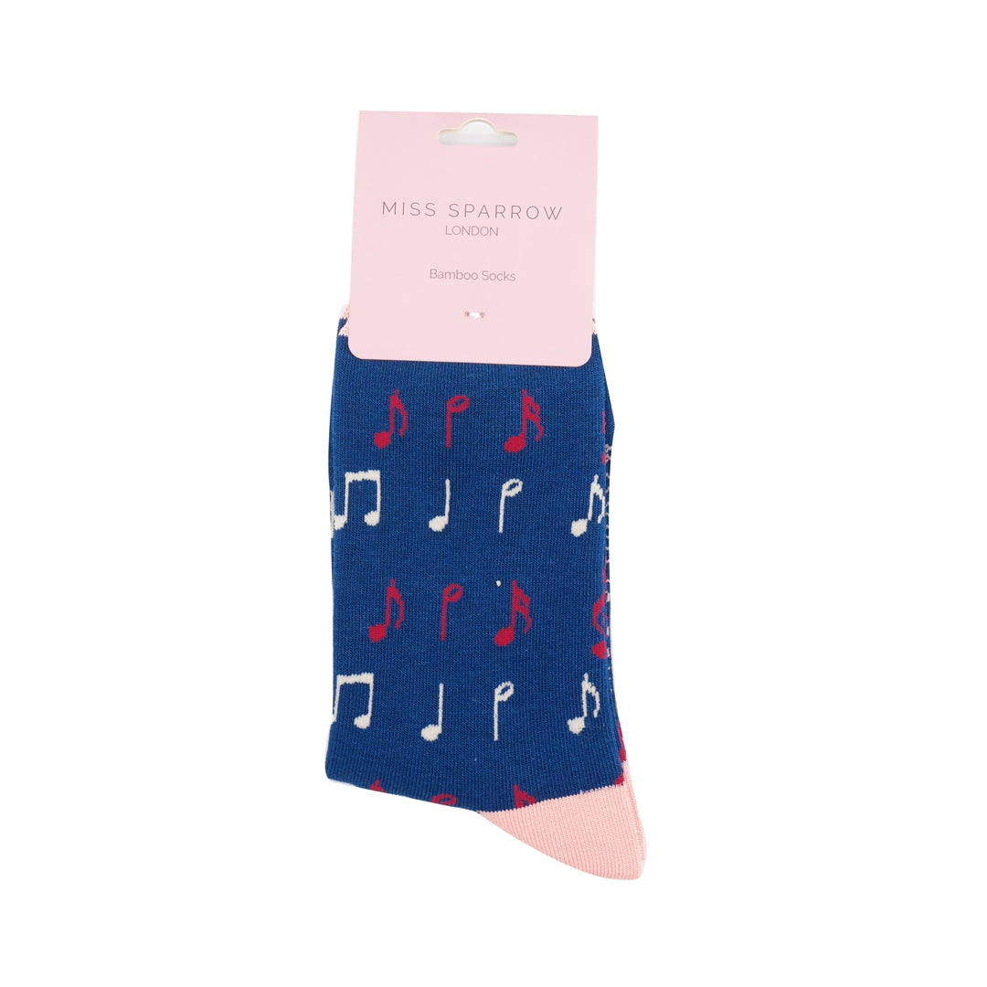 Women's Bamboo Socks - Musical Notes image 3
