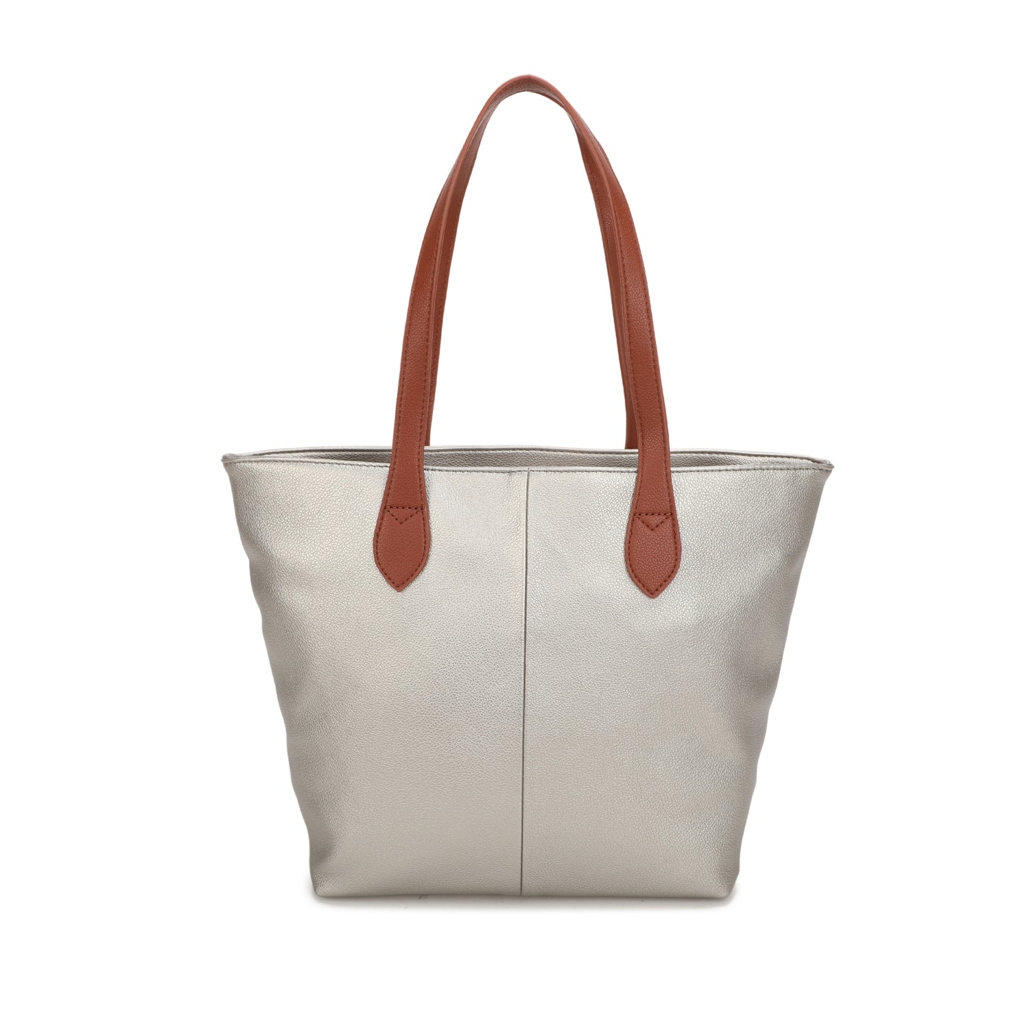 Faux Leather Shopper Tote Handbag