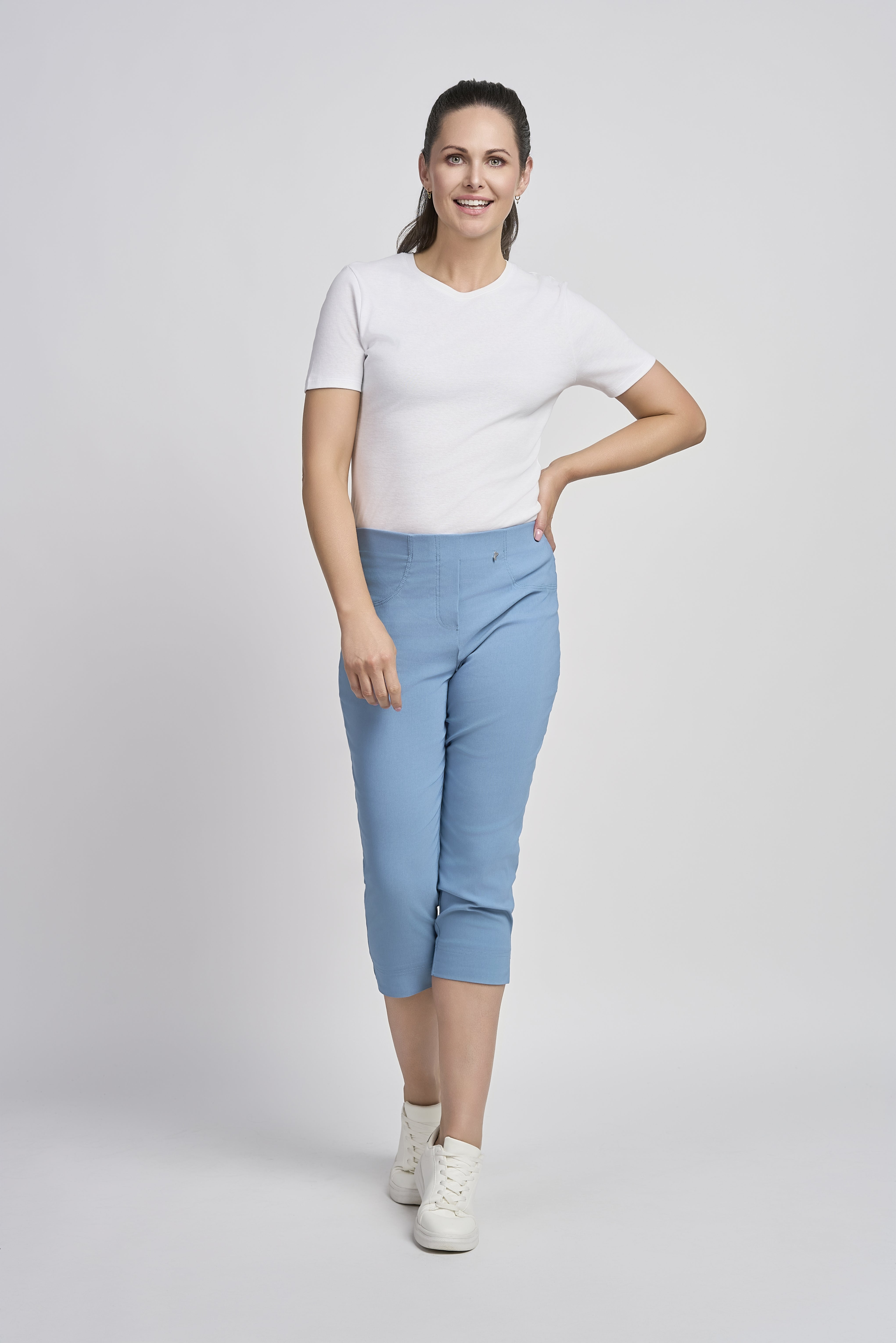 Pinns Elasticated Crop Trousers - The Coastal Boutique