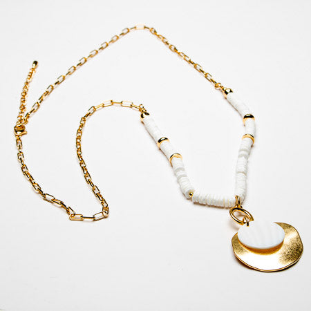 Jenna Long Beaded Stone Necklace image 1