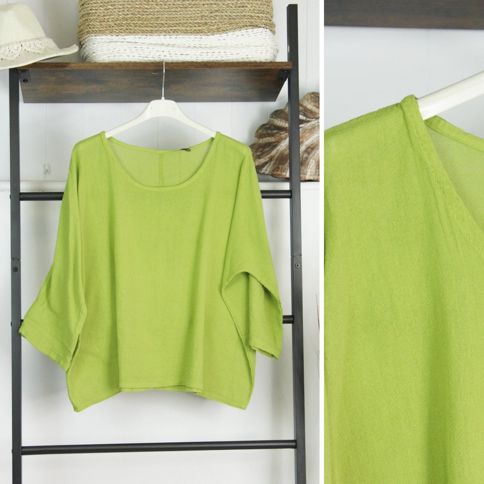 Linen Mix Cropped Top image 4