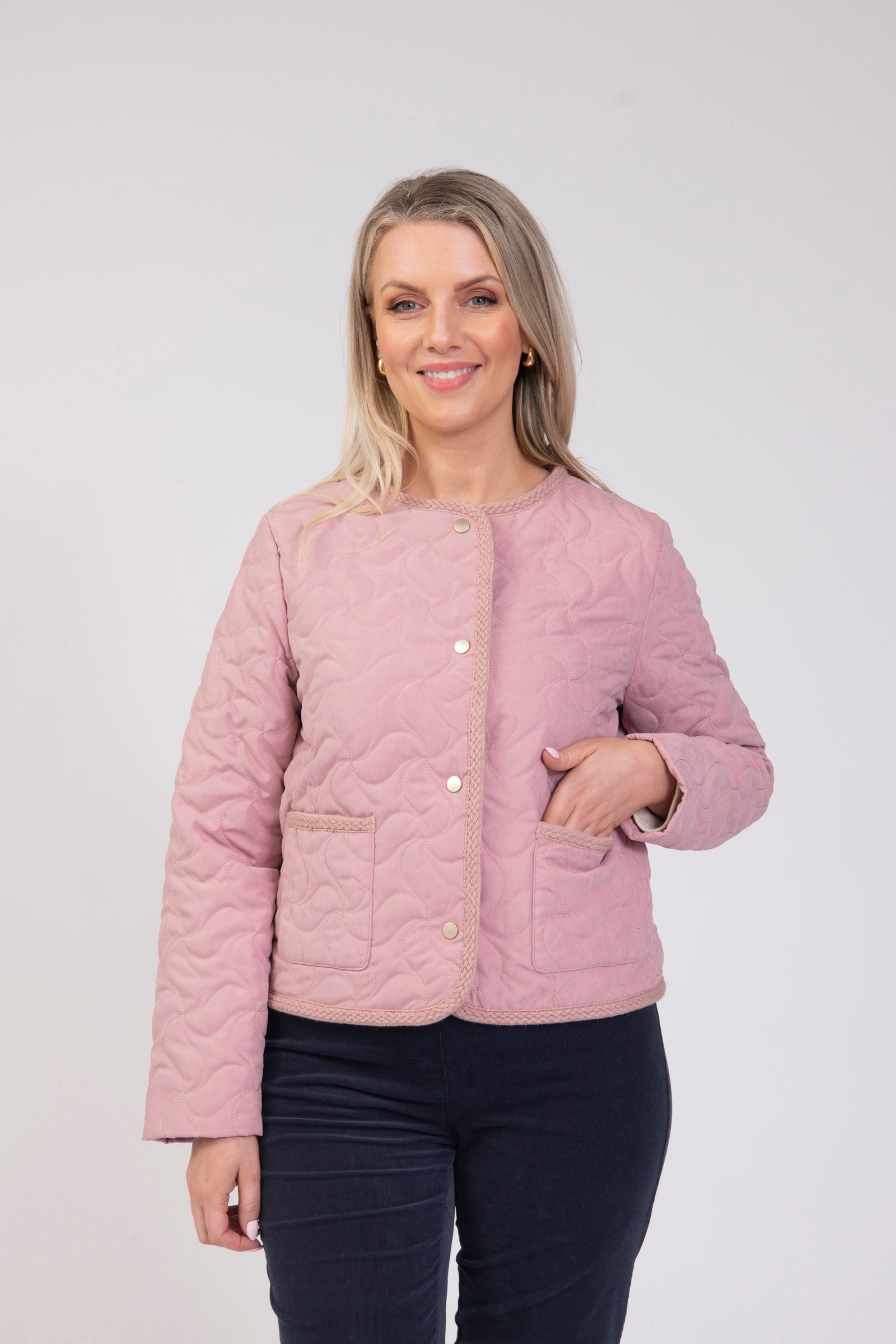 Jessica Graaf Quilted Jacket – Pink
