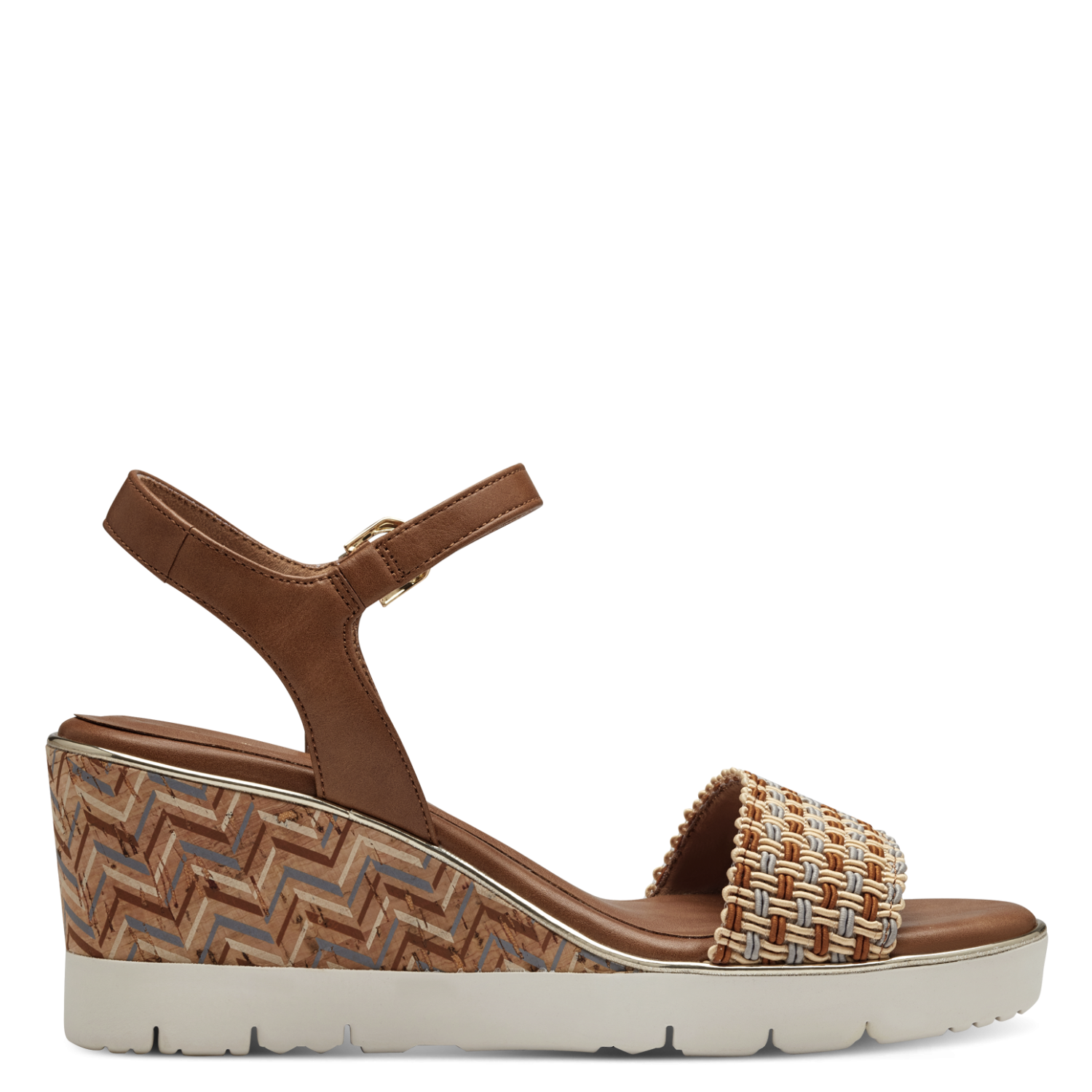Tamaris Tan Cognac Wedge Sandals image 4