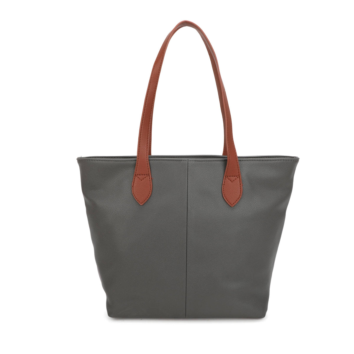 Two-tone handle tote bag in Navy, Teal, Dark Grey and Coffee - product view 4