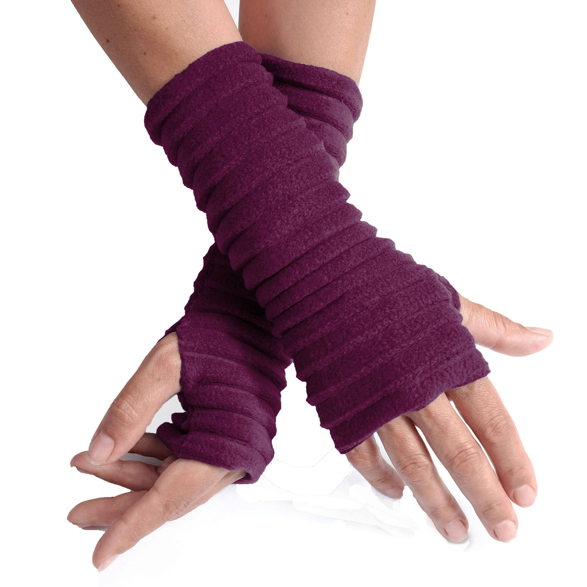 Wristees Fingerless Gloves - Wine - The Coastal Boutique