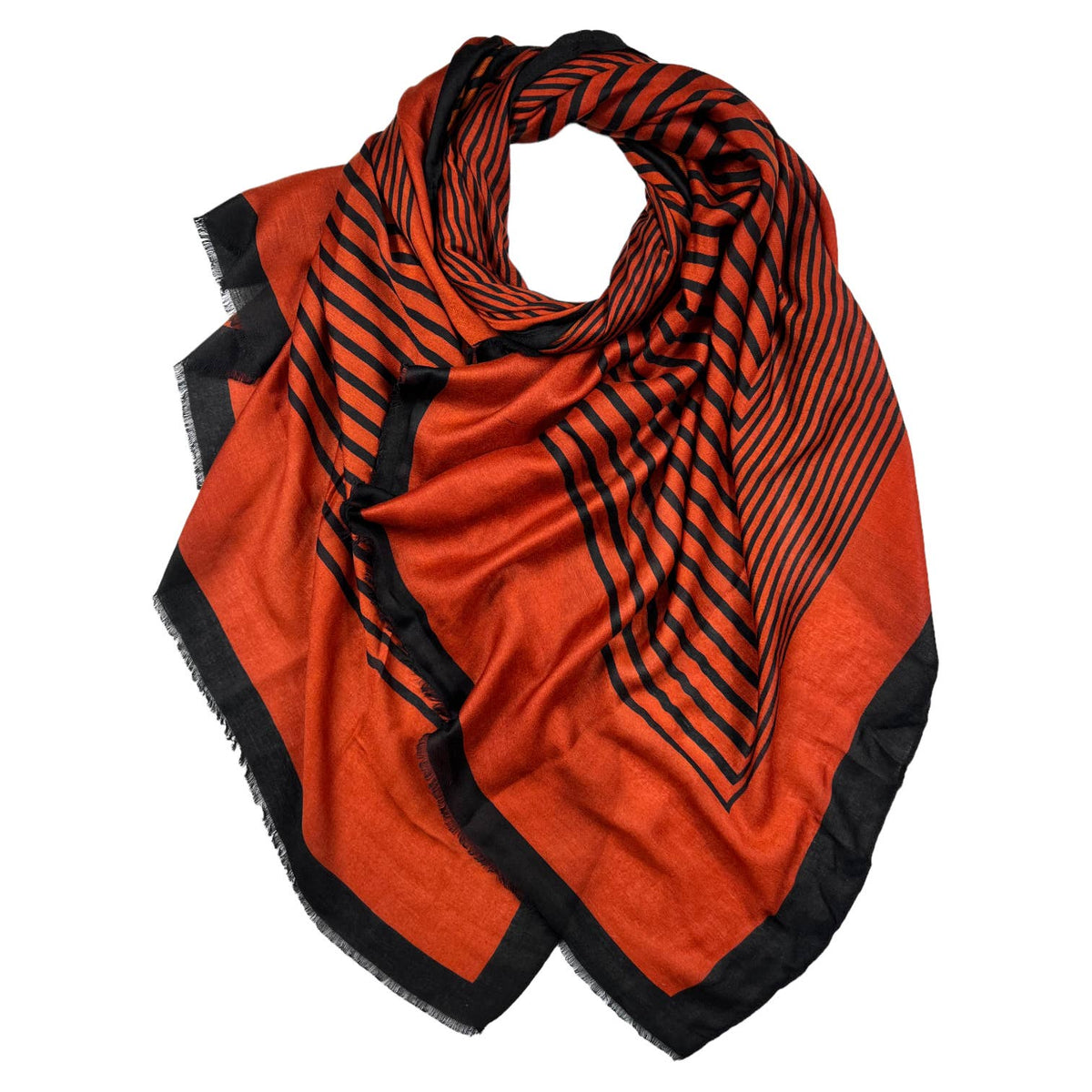 Big maze monogram printed scarf