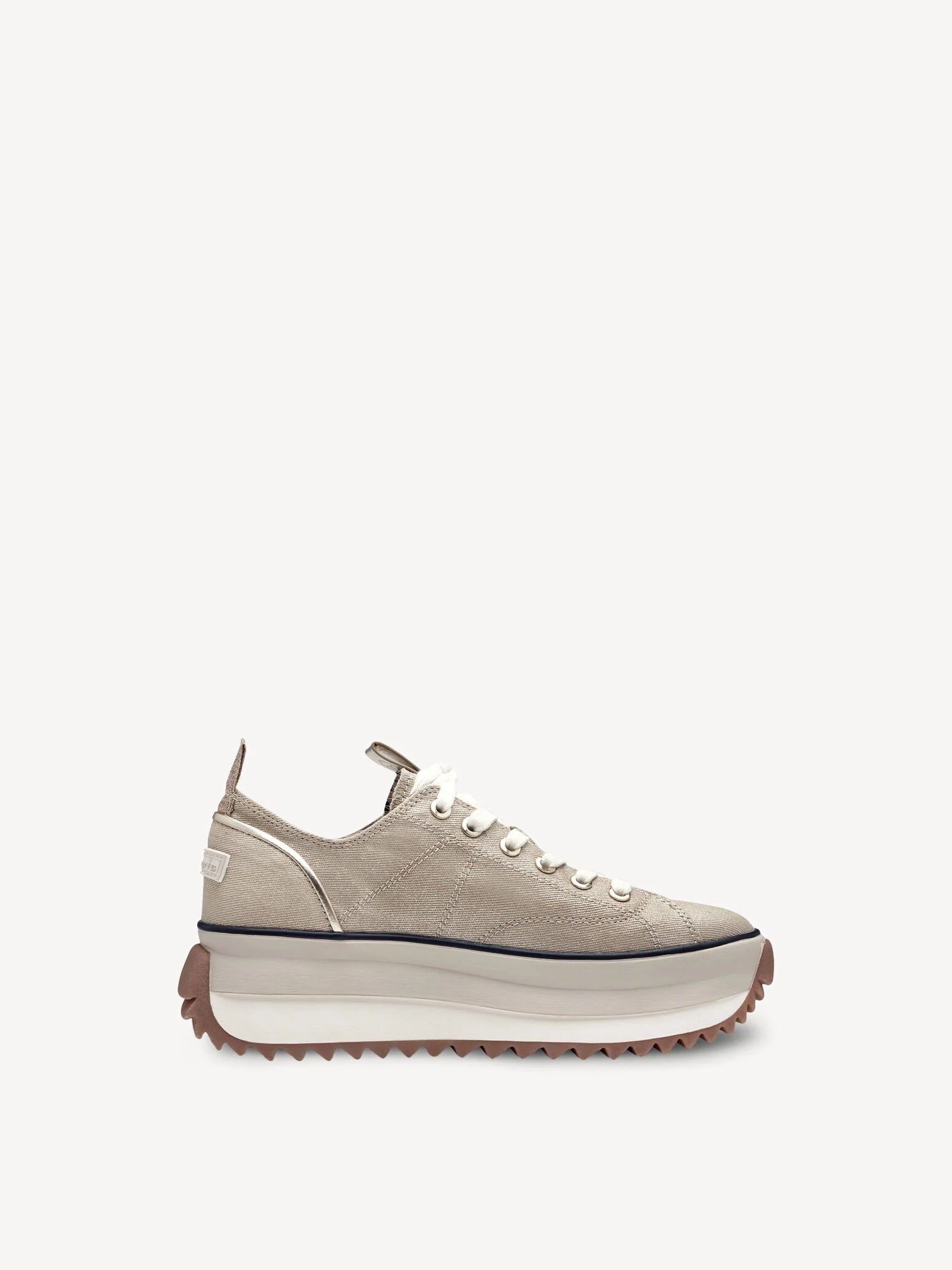 Tamaris Platform Champagne Lace Up Trainer image 5