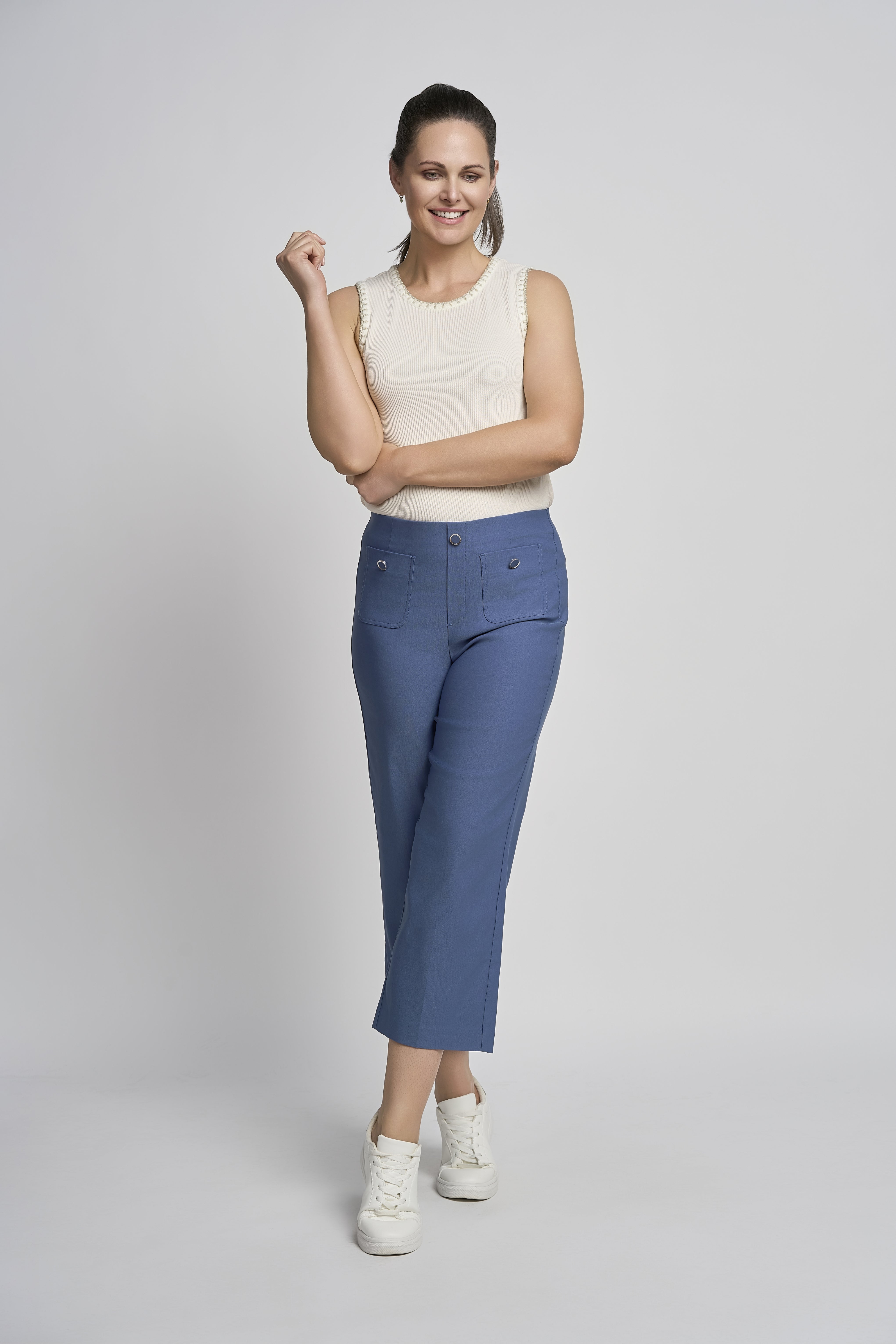 Pinns Wide Leg Culotte Trousers - The Coastal Boutique