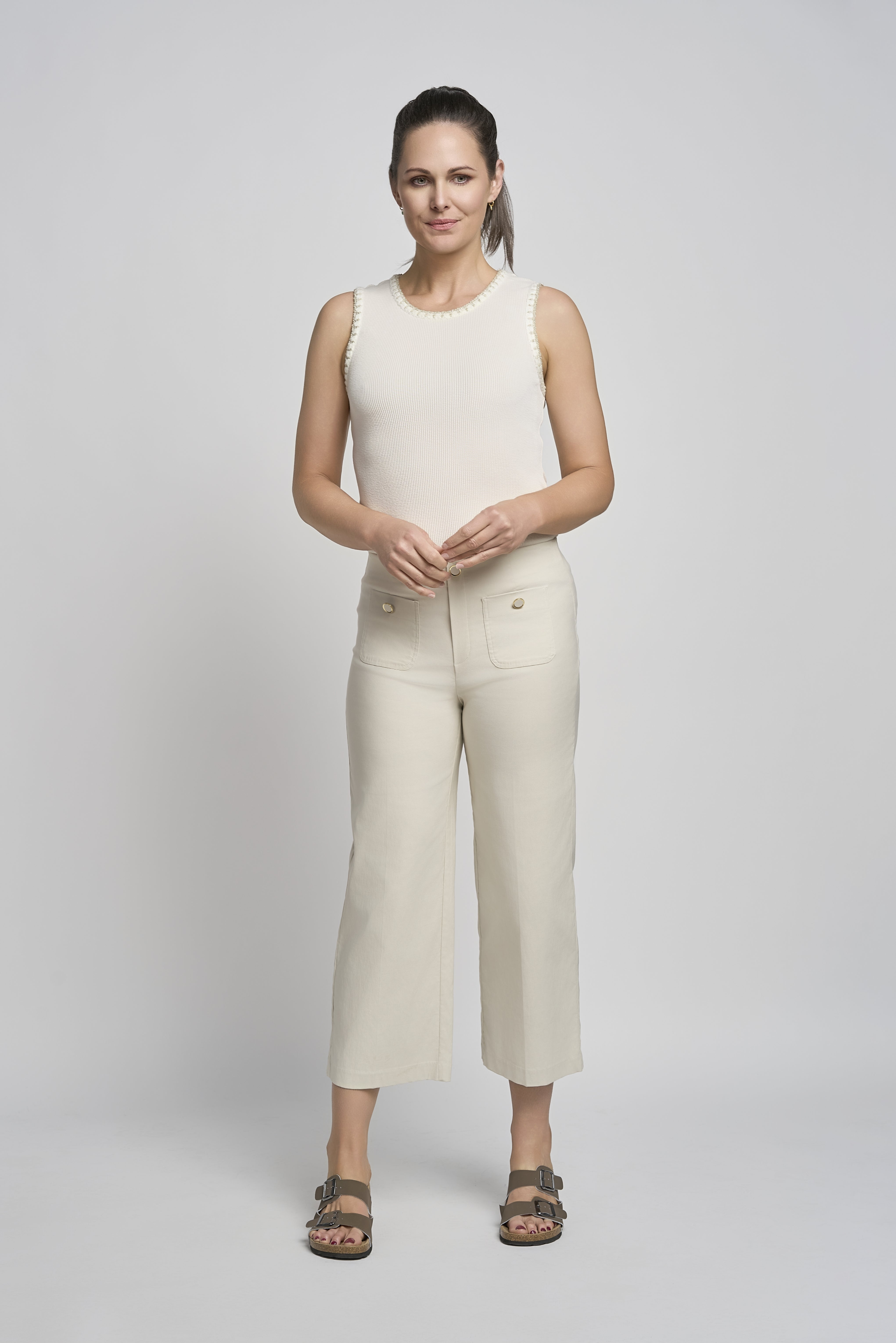 Pinns Wide Leg Culotte Trousers - The Coastal Boutique