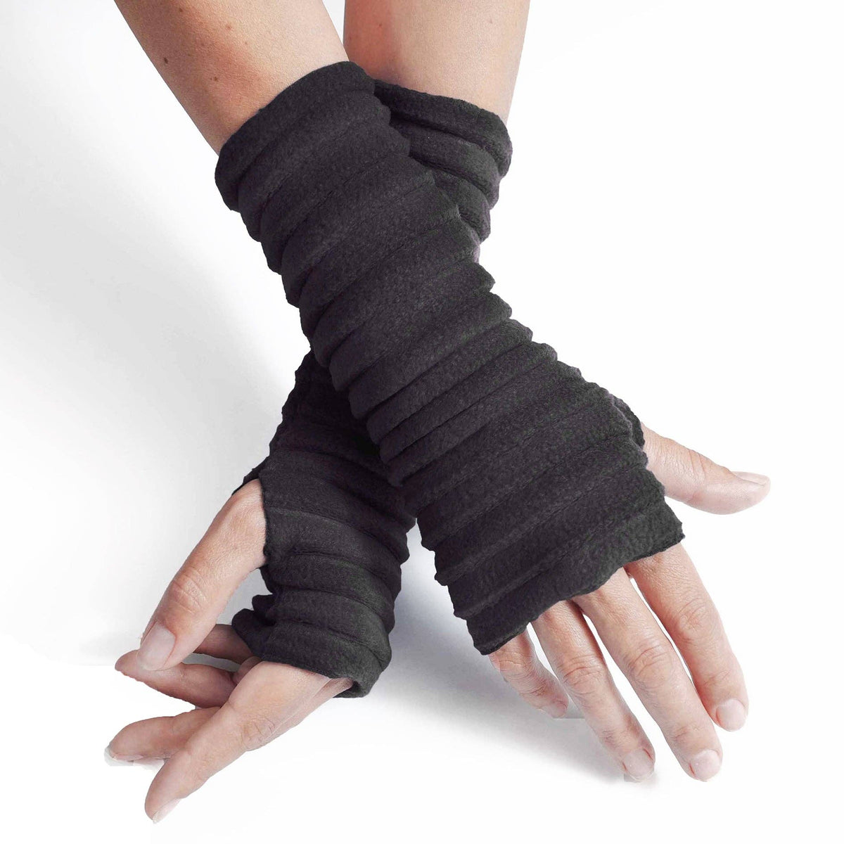 Wristees Fingerless Gloves - Black - The Coastal Boutique