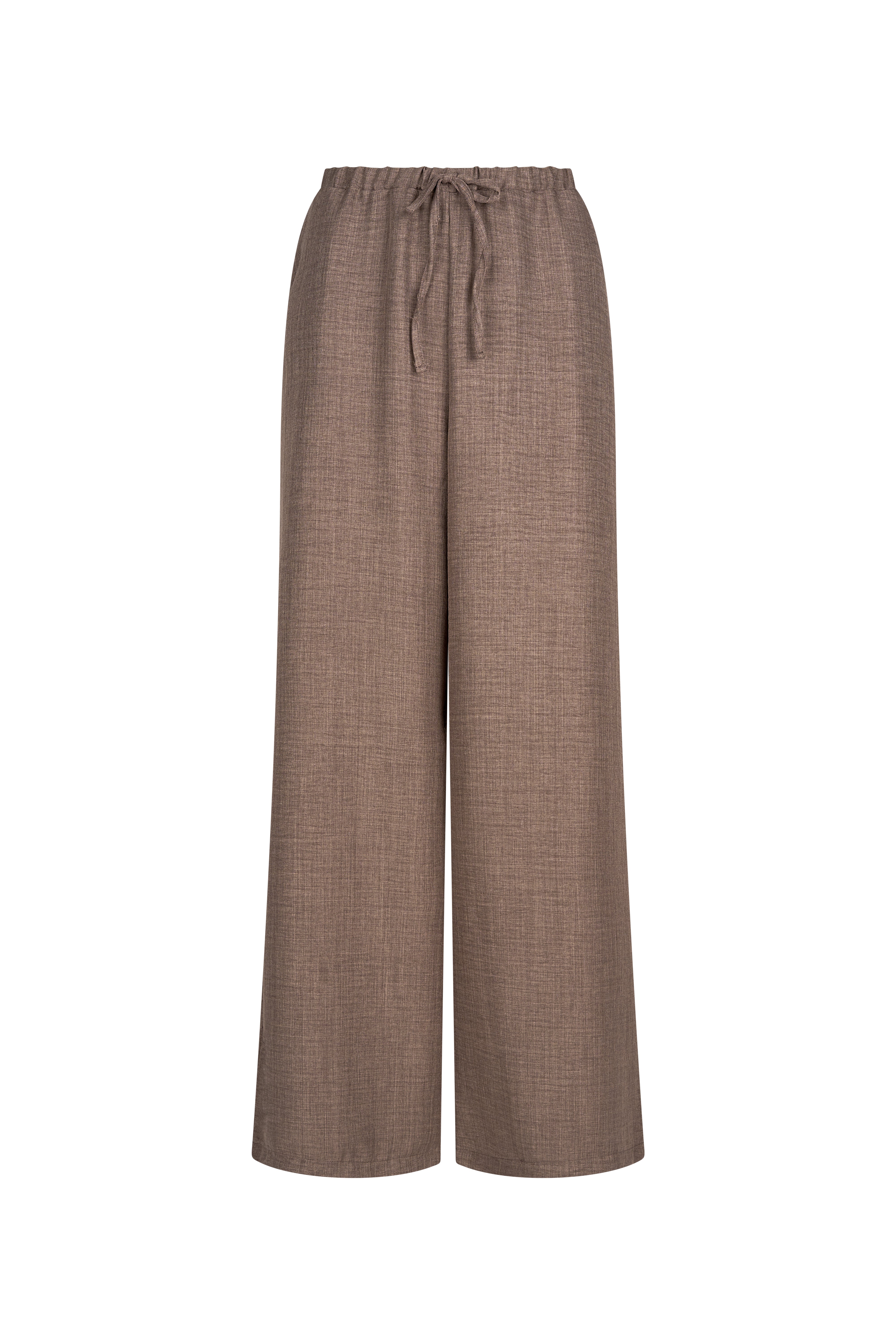 Pinns Linen Look Wide Leg Trousers - The Coastal Boutique