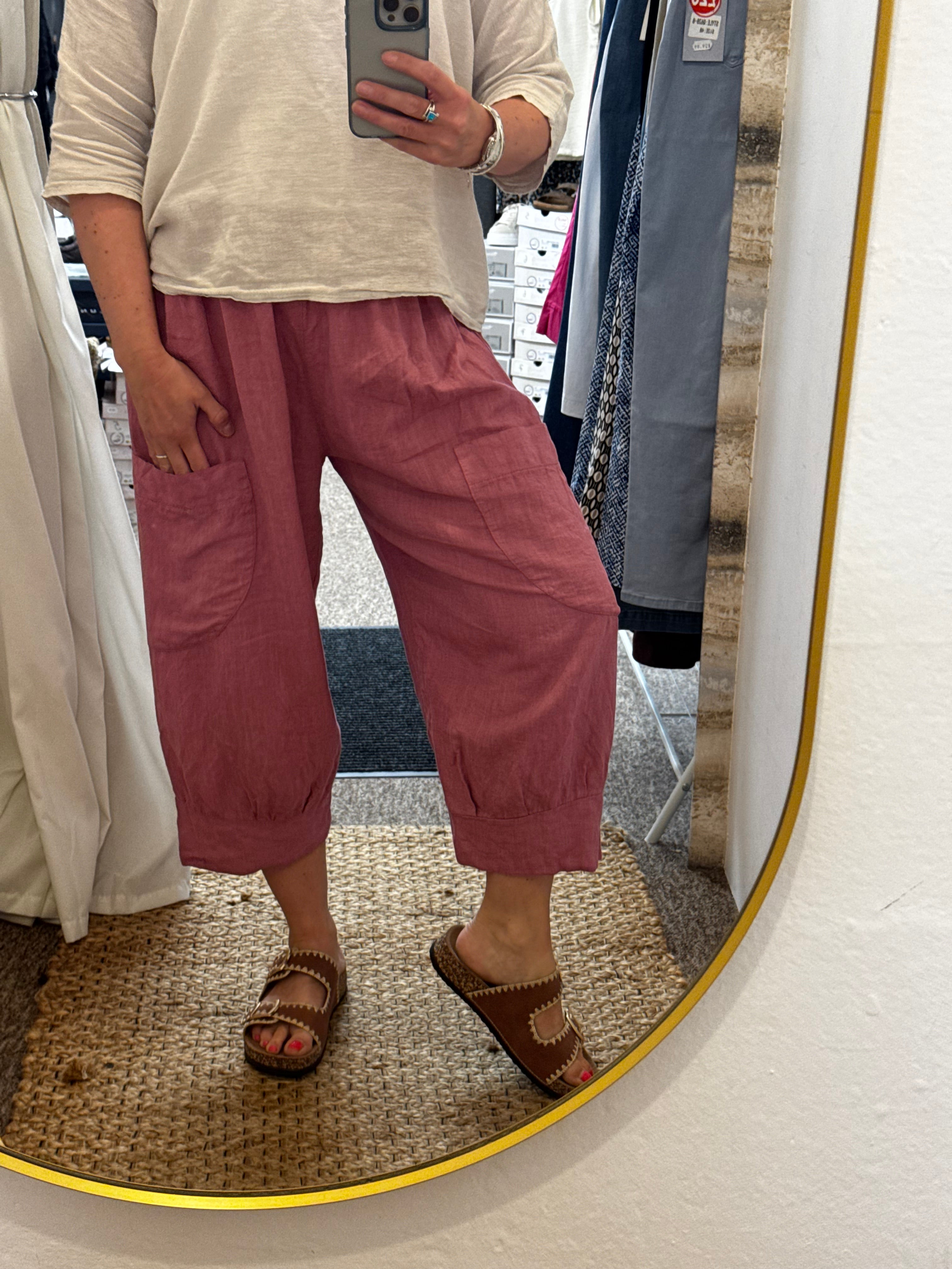 Pure linen 3/4 Trousers - The Coastal Boutique