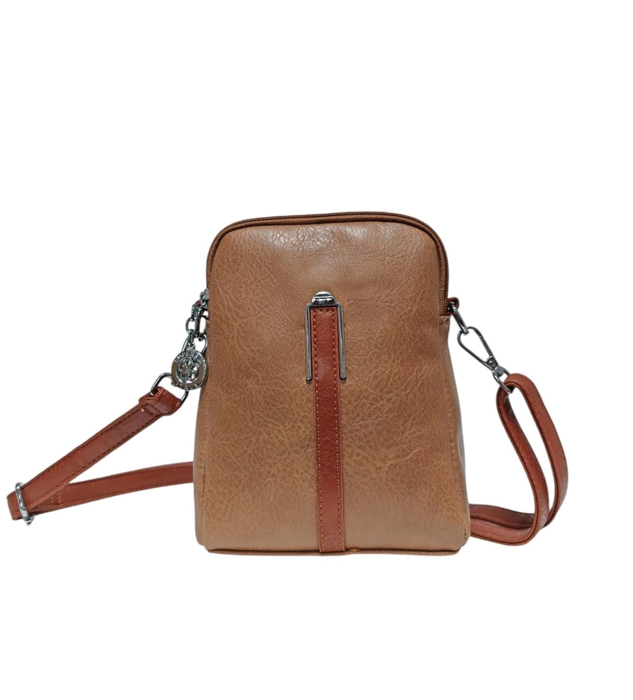 Double Zip Crossbody Mobile Handbag image 1