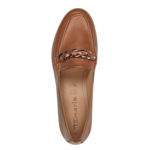 Tamaris Chain Detail Leather Loafer image 2