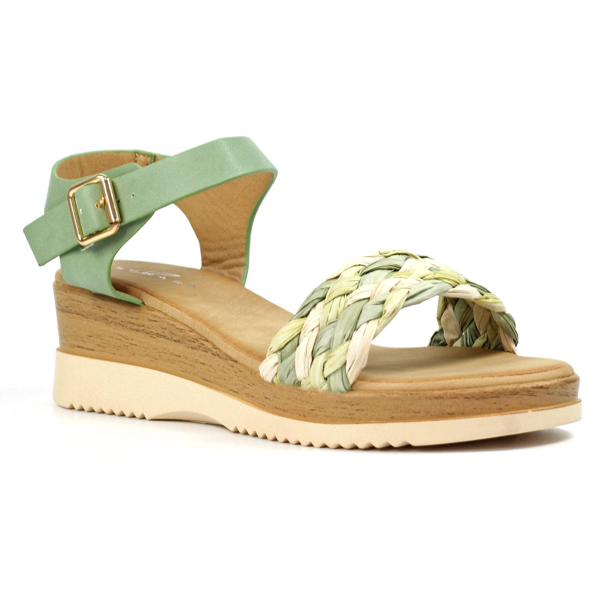 Lunar Indiana Soft Green Wedge Sandal image 0