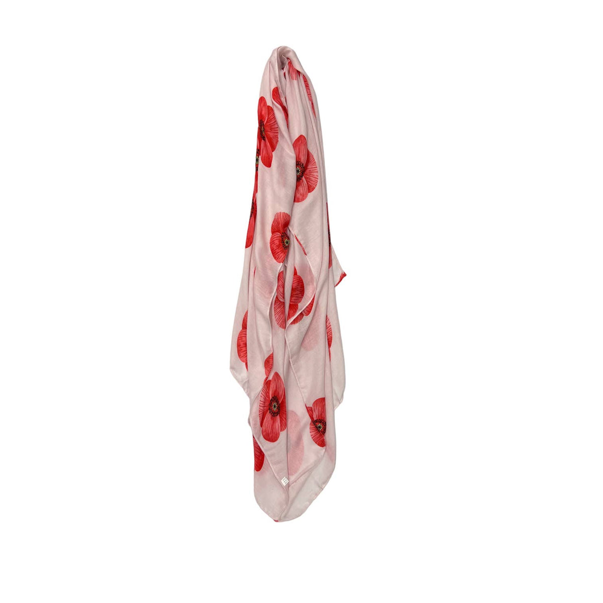 Poppy flower print on lightweight cotton mix scarf - The Coastal Boutique