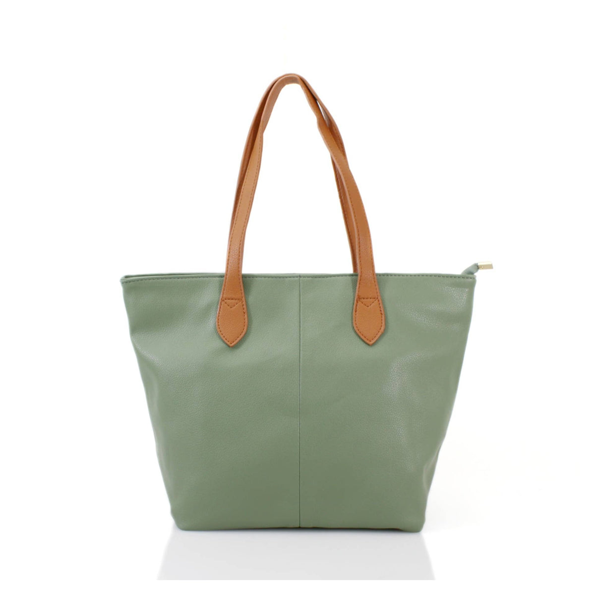 Two-tone handle tote bag in Navy, Teal, Dark Grey and Coffee - product view 10