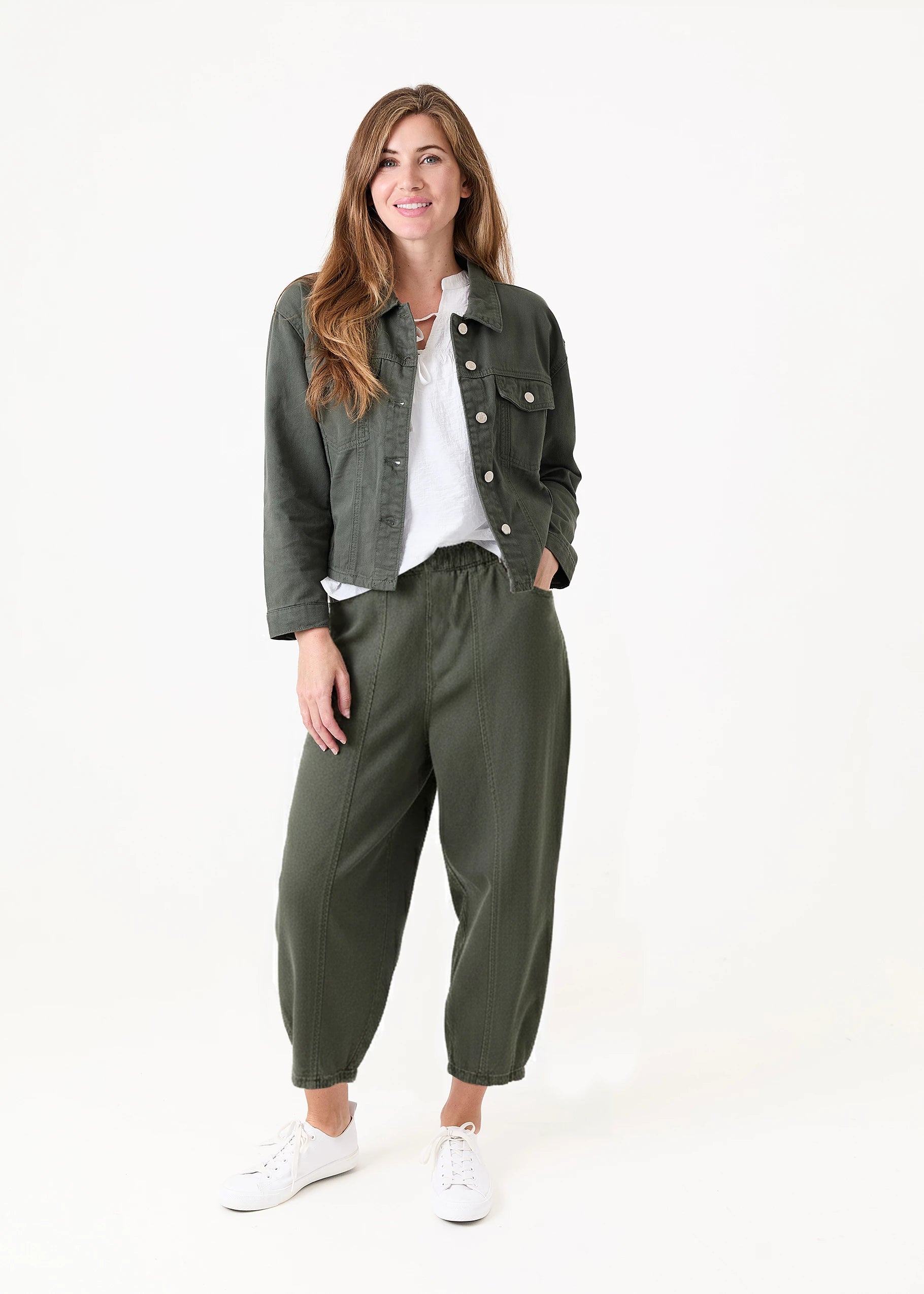 Dreams Cotton Twill Barrel Leg Trouser