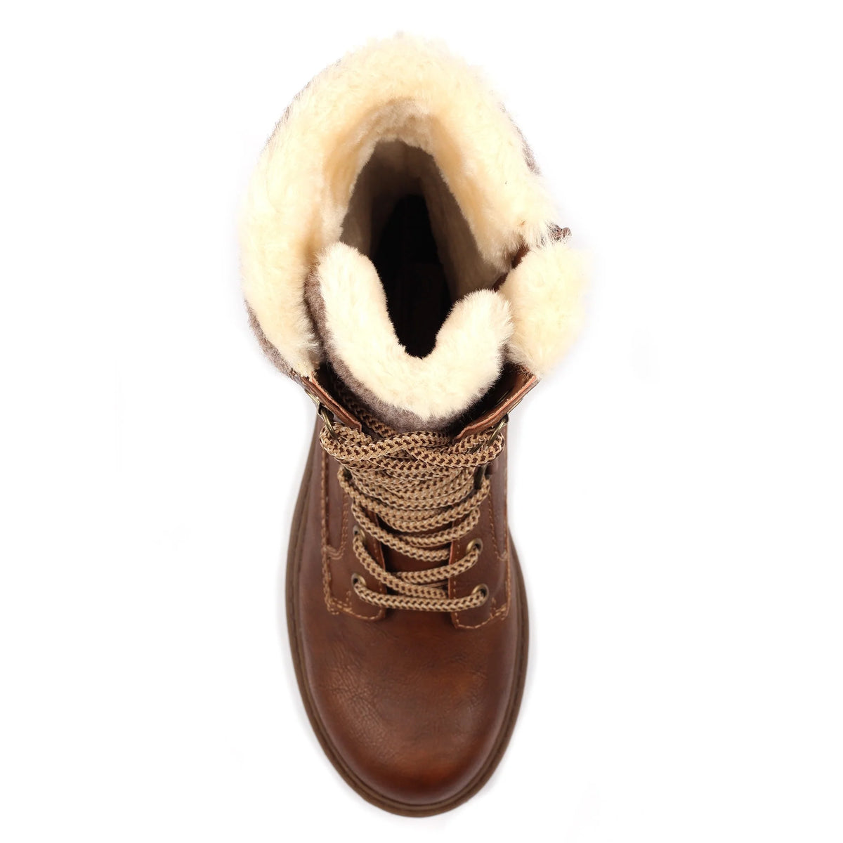 Sole detail of Cambridge tan waterproof boot with Ice Grip Technology