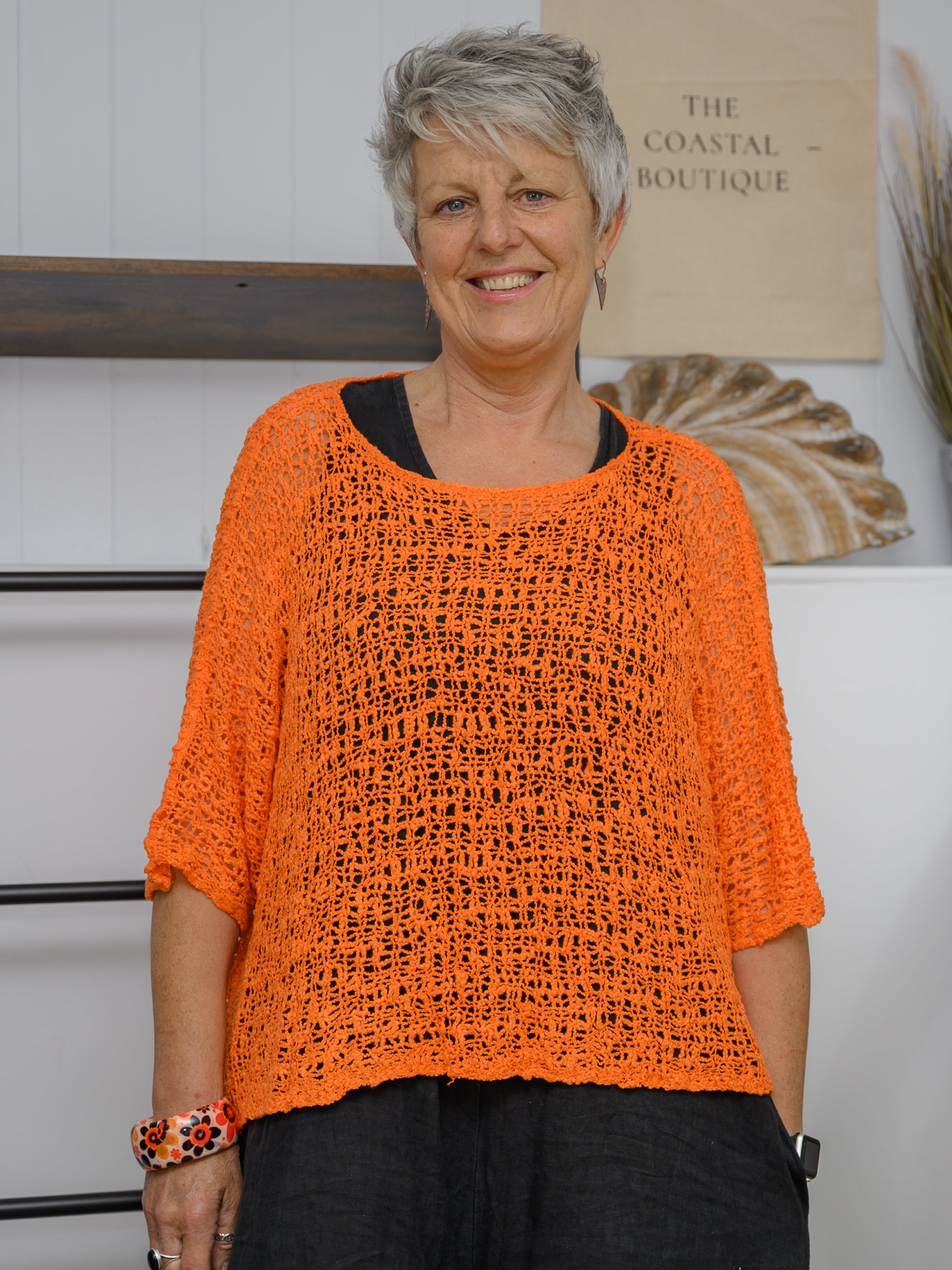 Lightweight Knit Summer Popcorn Poncho
