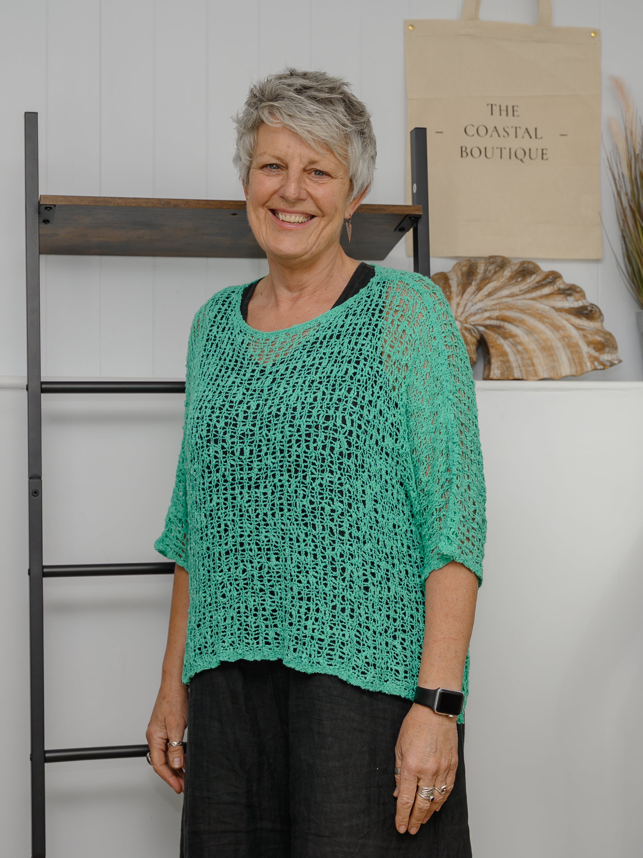 Lightweight Knit Summer Popcorn Poncho