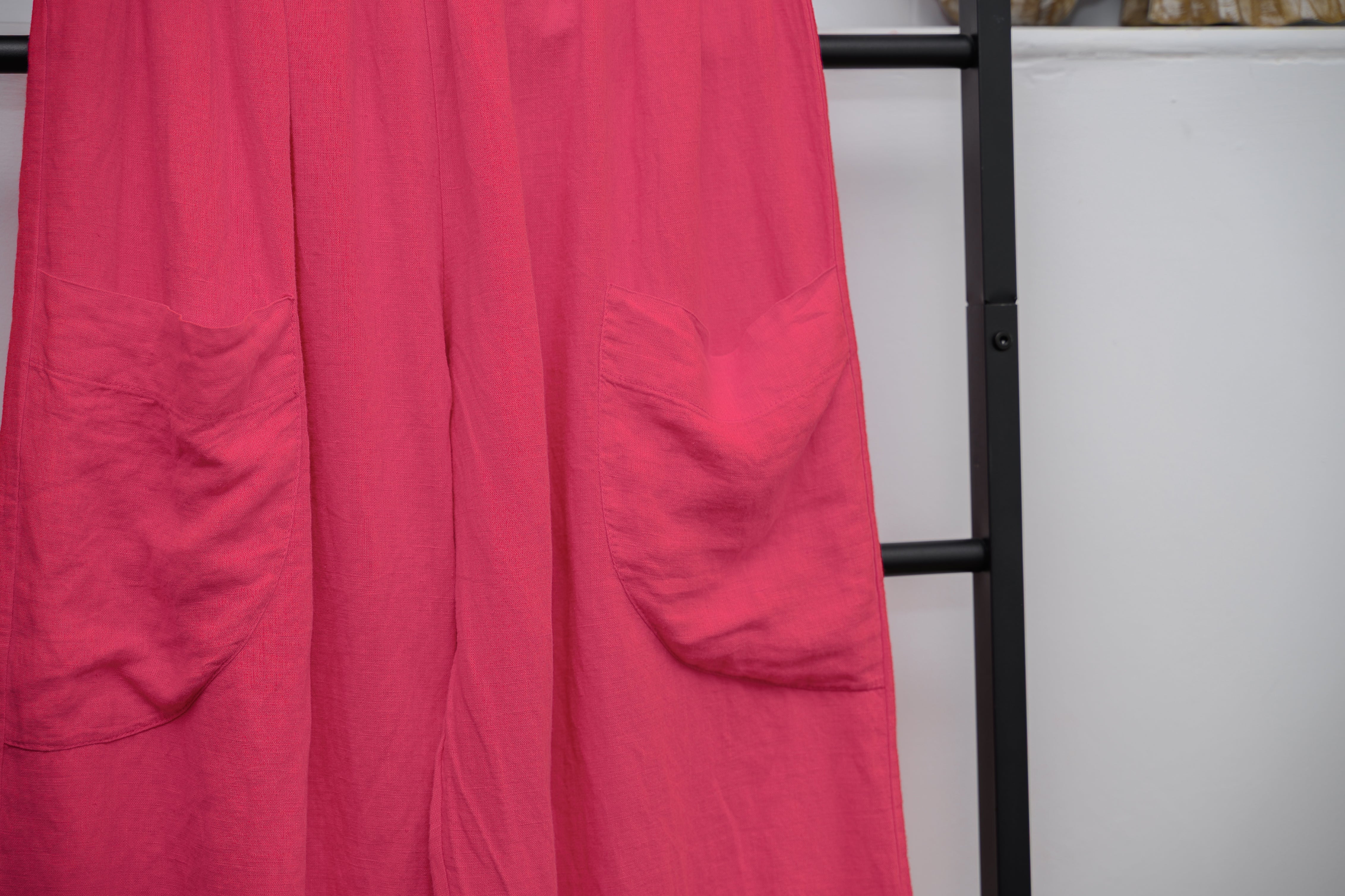 Pure Linen 3/4 Wide Leg Trousers