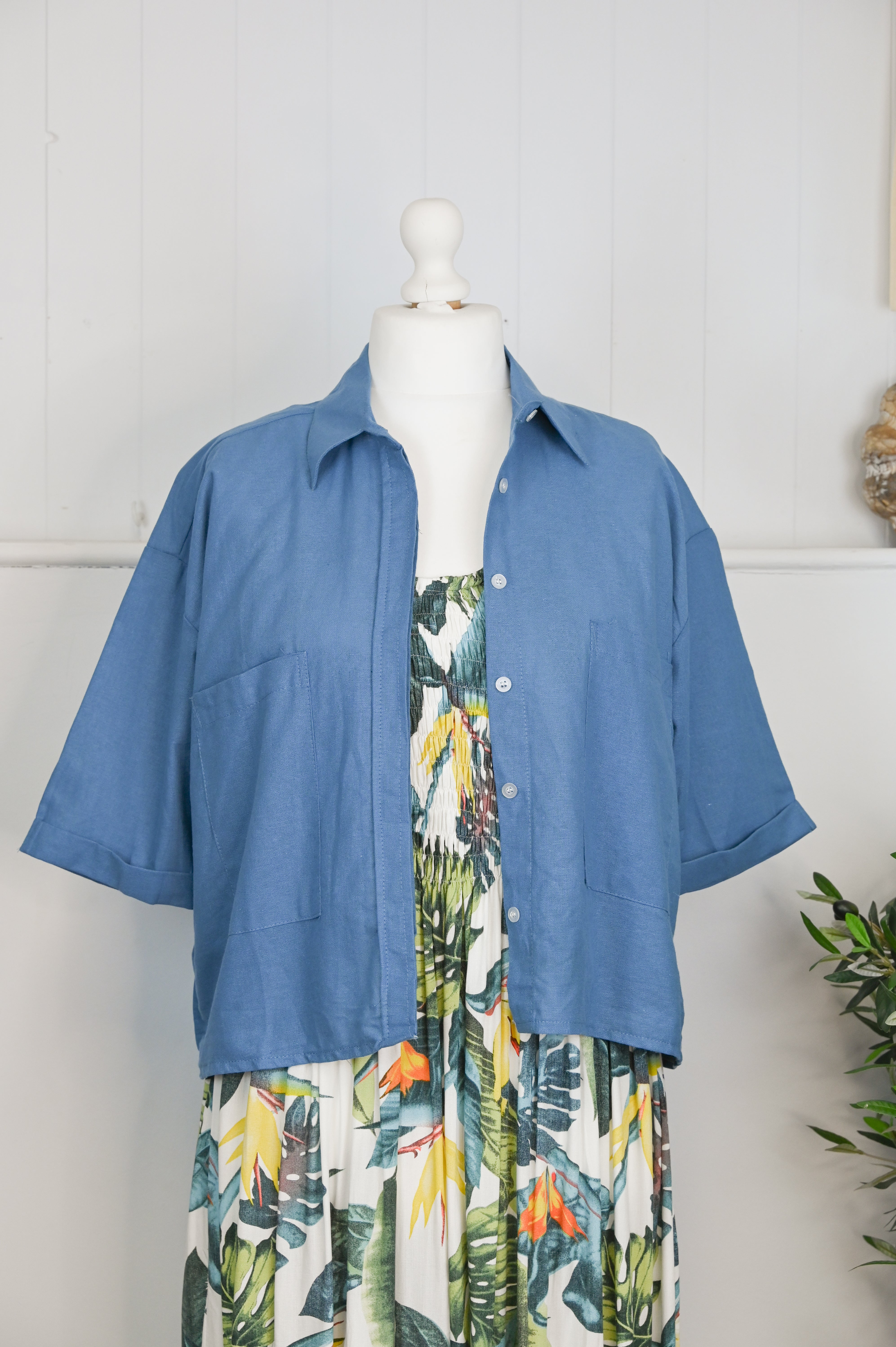 Venice Linen Shirt Button Down Top - The Coastal Boutique