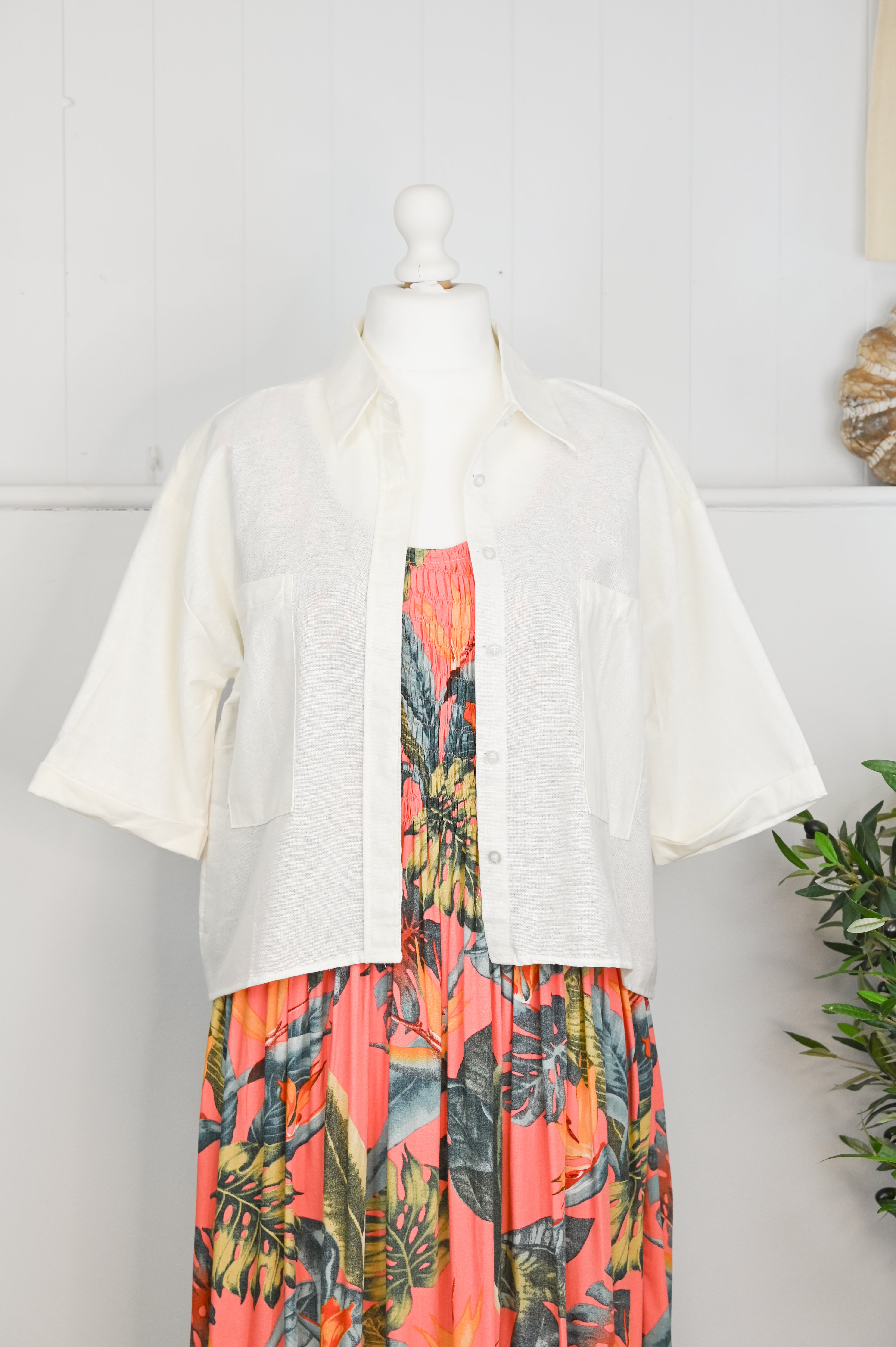 Venice Linen Shirt Button Down Top - The Coastal Boutique