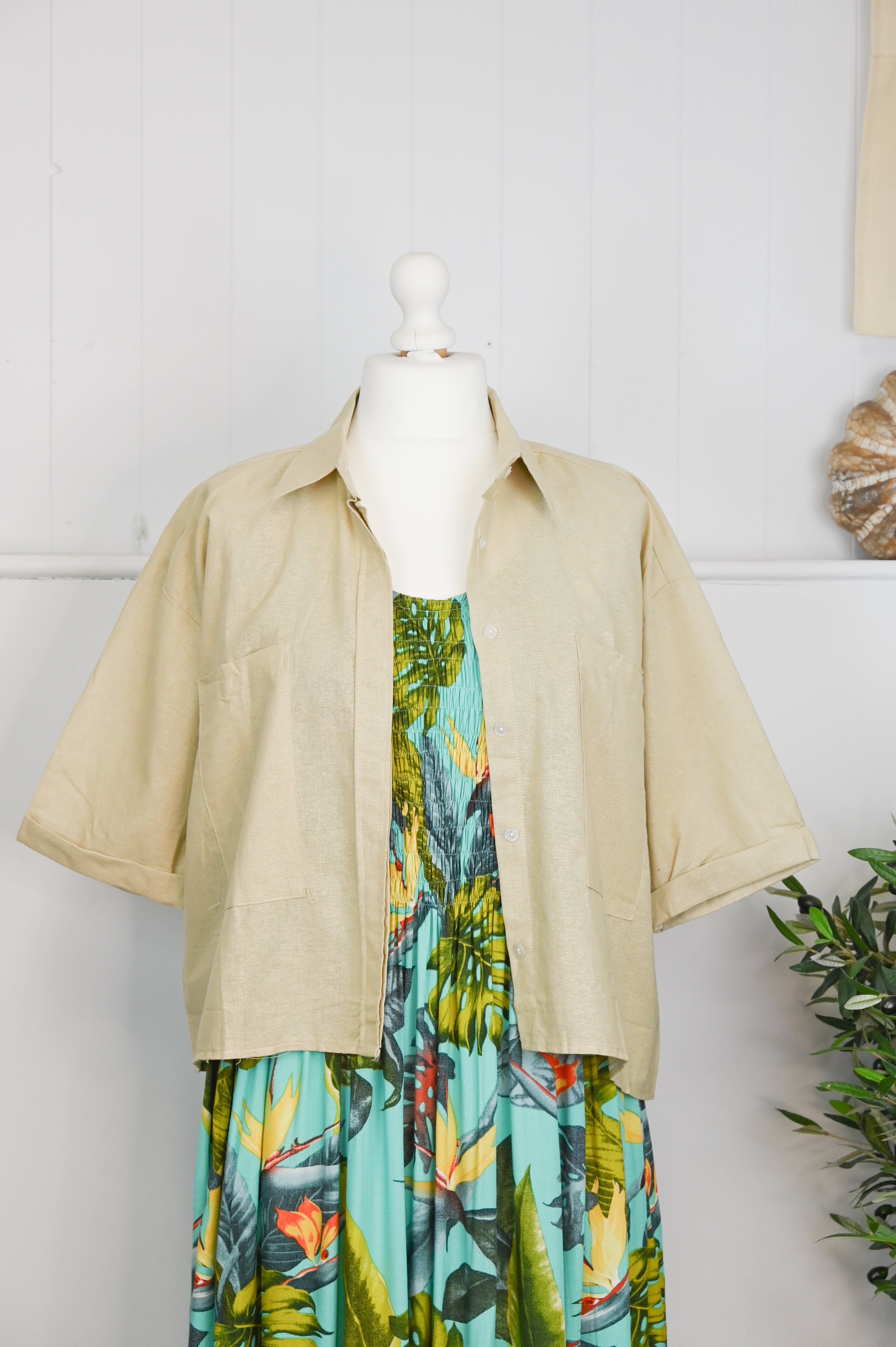 Venice Linen Shirt Button Down Top - The Coastal Boutique