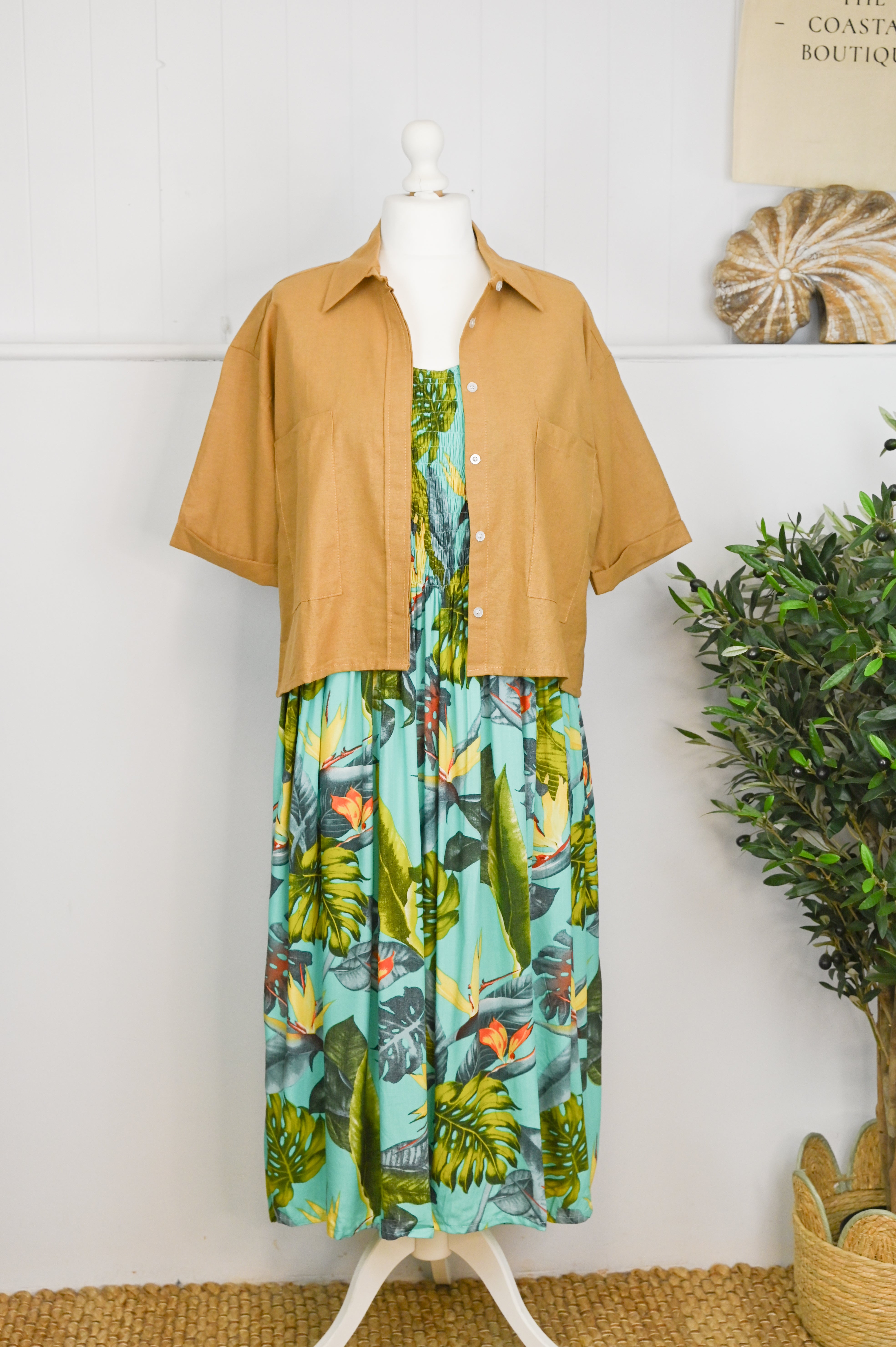 Venice Linen Shirt Button Down Top - The Coastal Boutique
