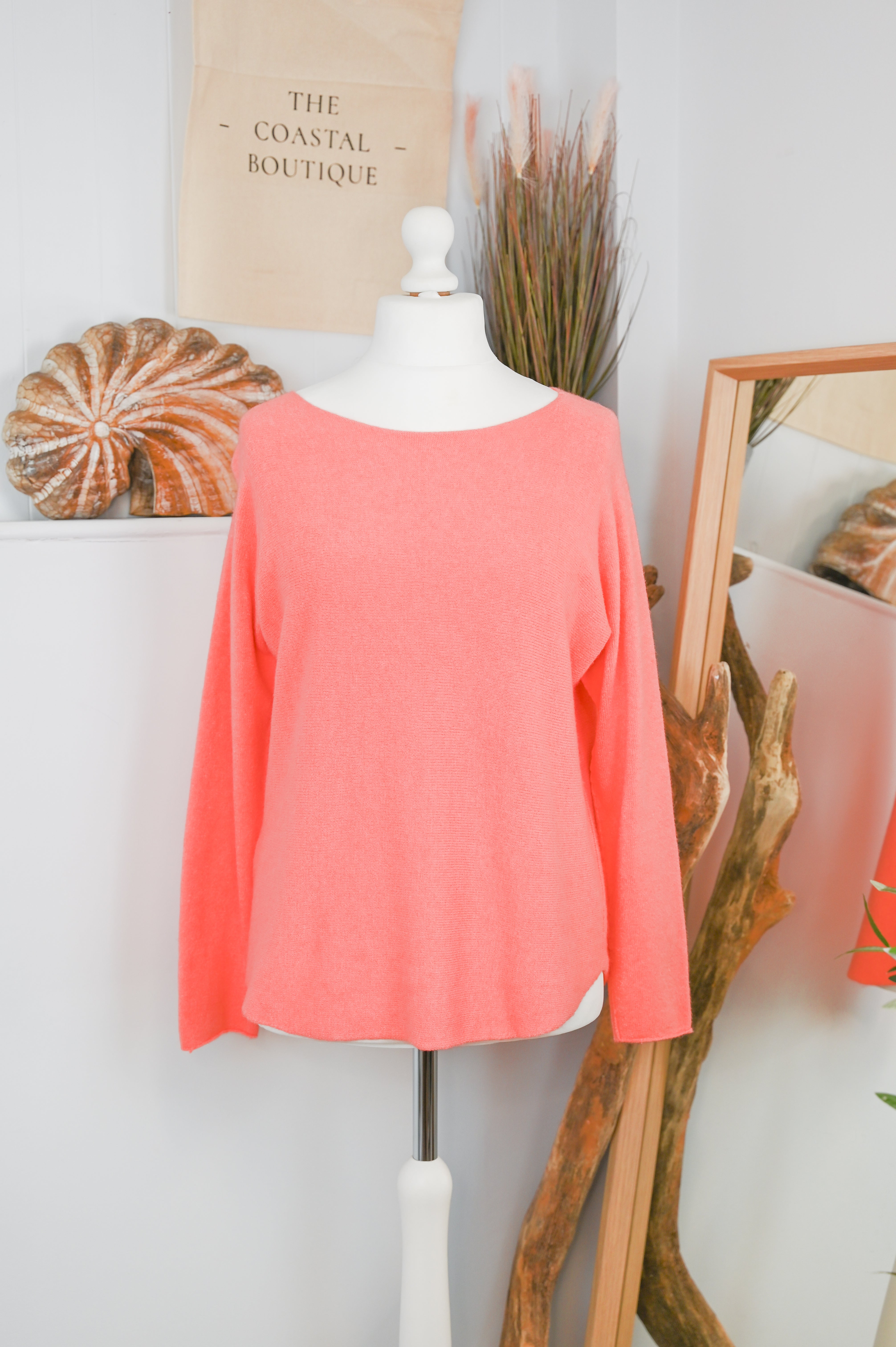 Round Neck Long Sleeve Jumper - The Coastal Boutique