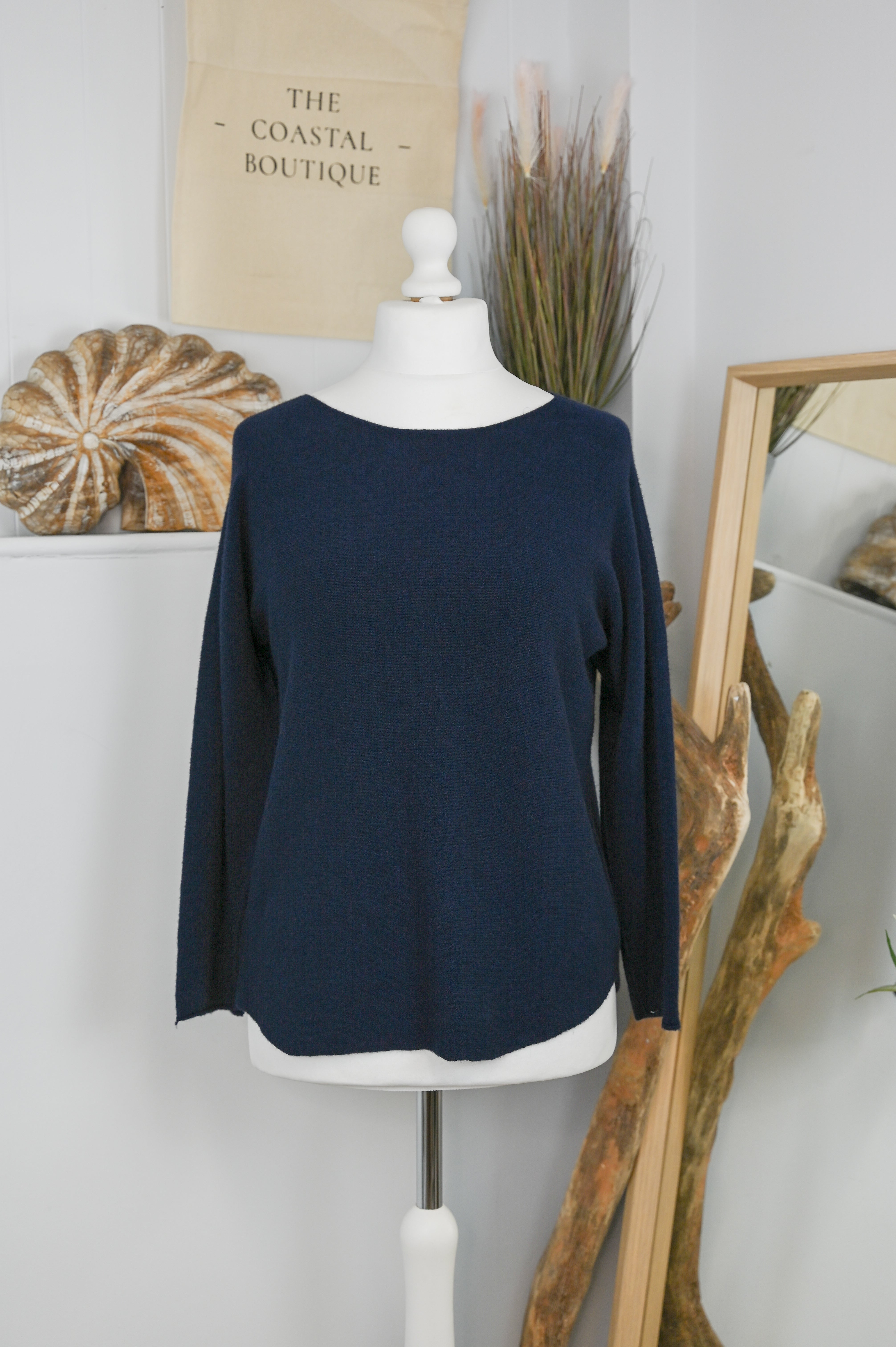 Round Neck Long Sleeve Jumper - The Coastal Boutique