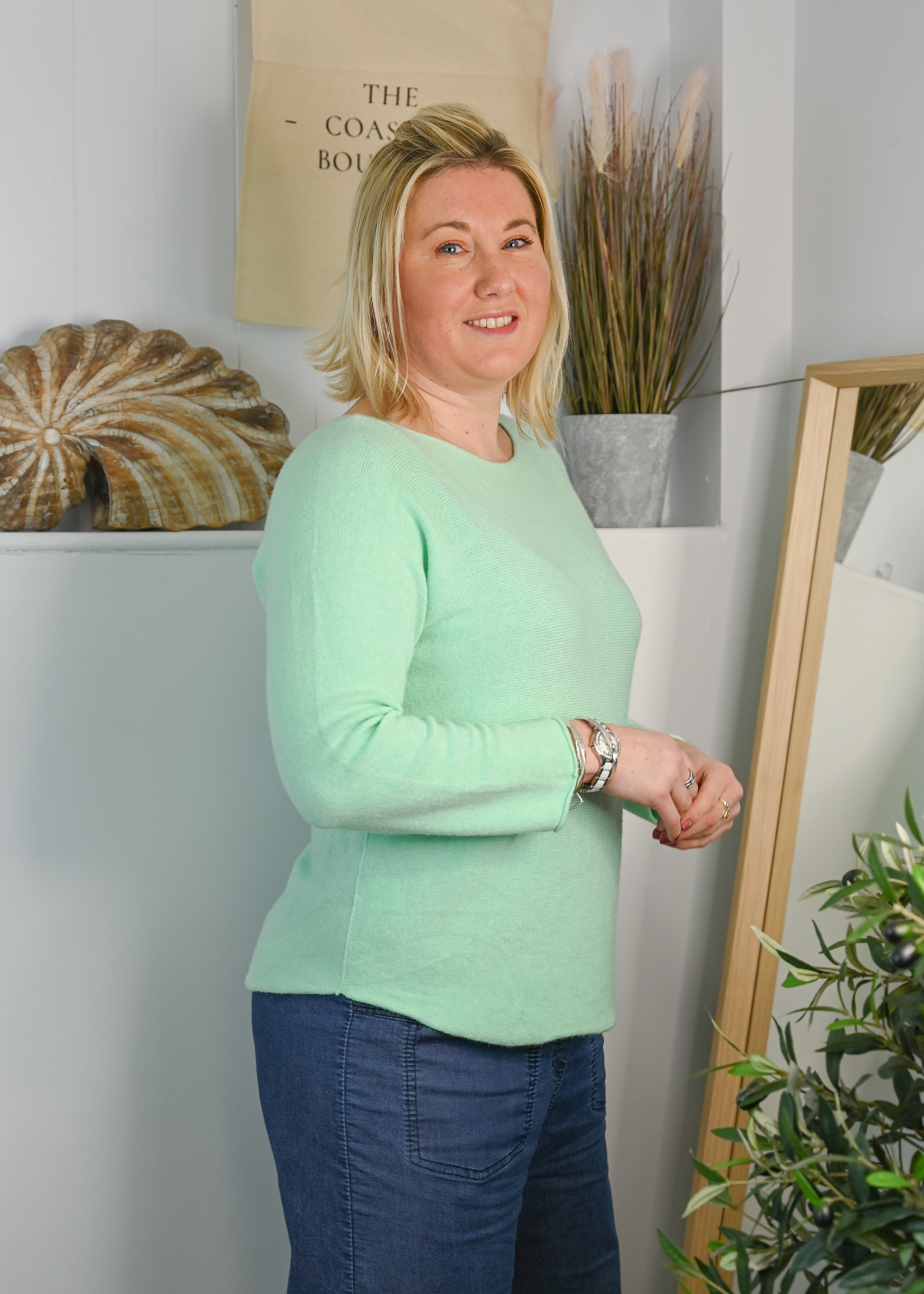 Round Neck Long Sleeve Jumper - The Coastal Boutique