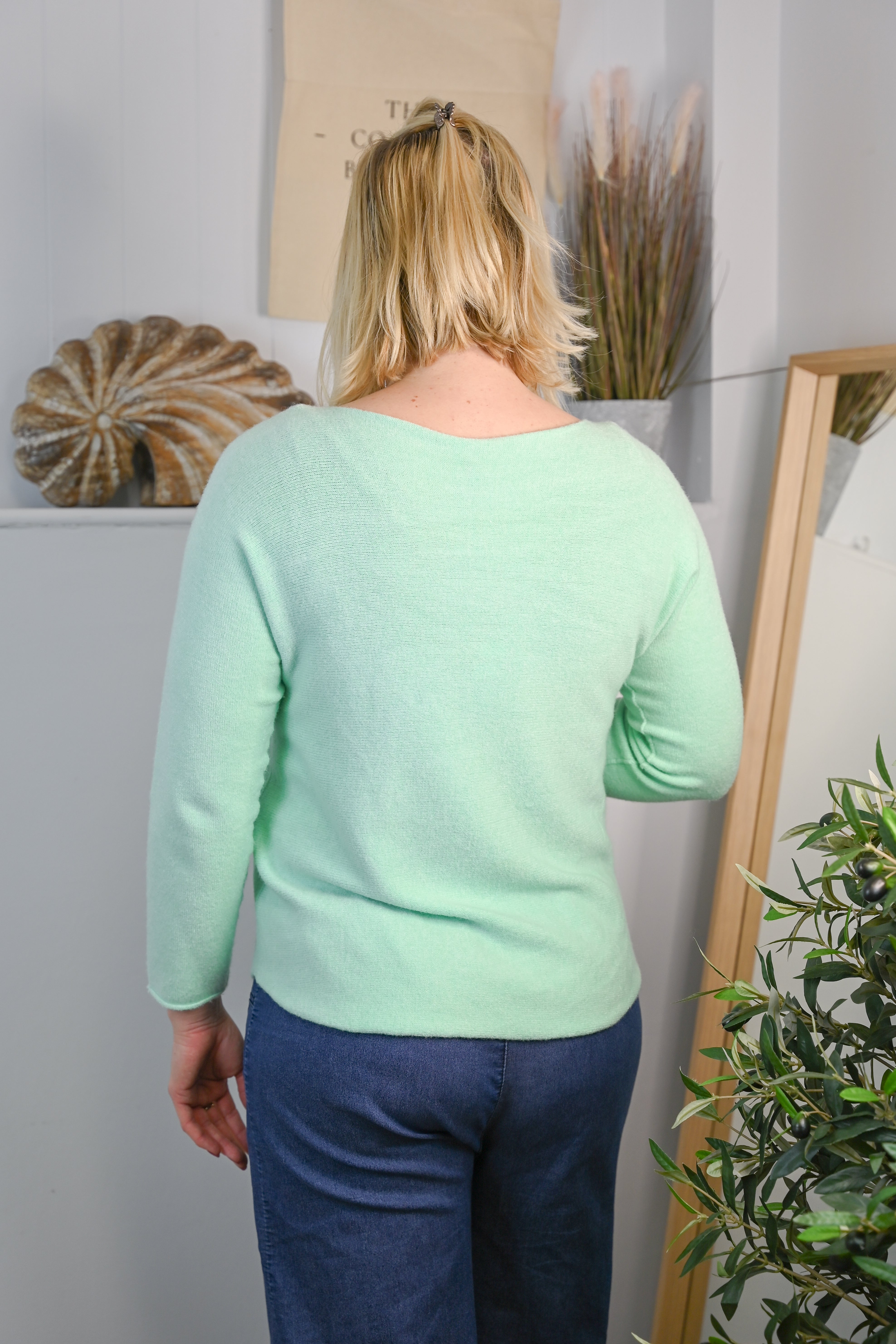 Round Neck Long Sleeve Jumper - The Coastal Boutique